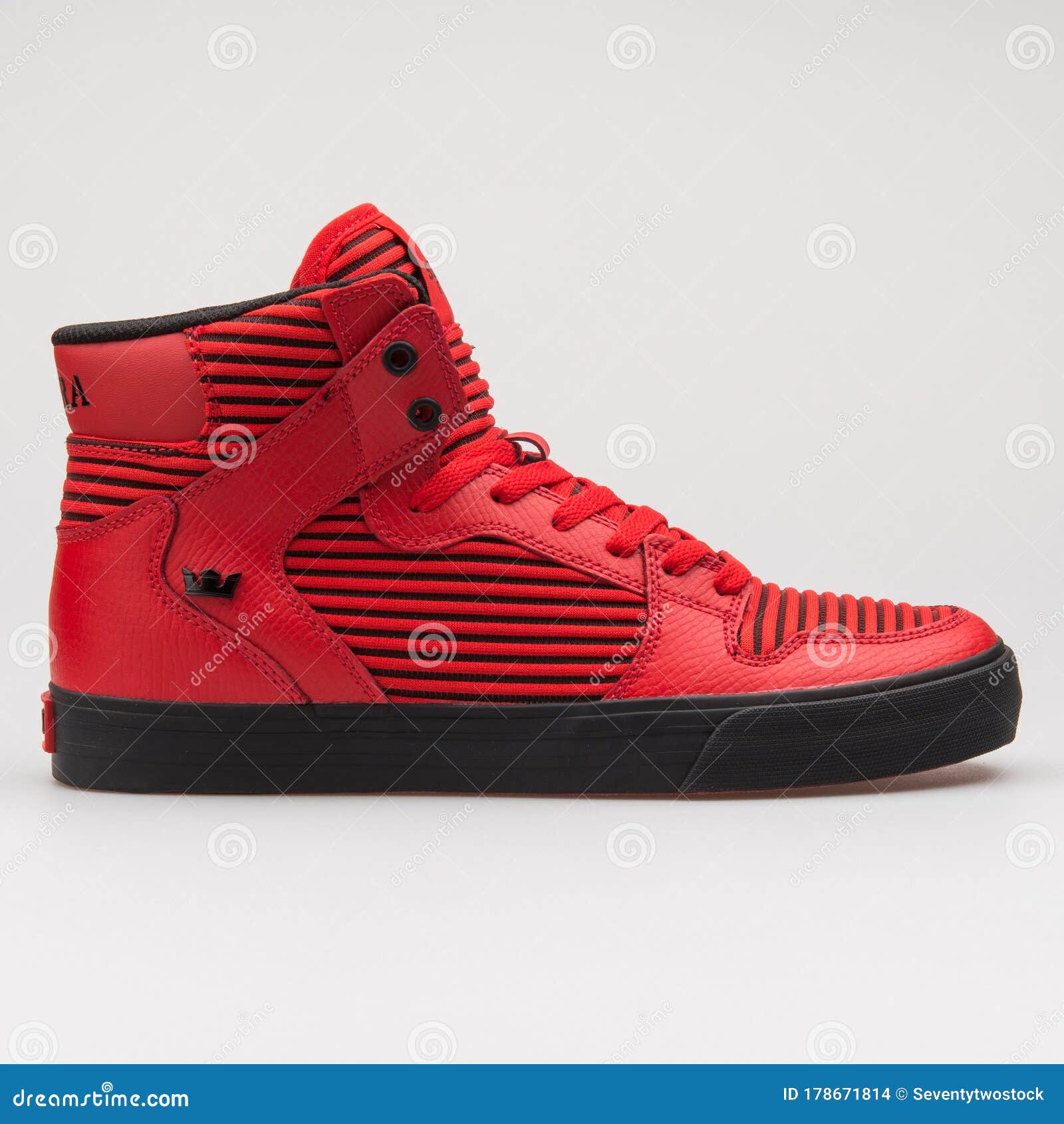 Supra Vaider Red and Black Sneaker 