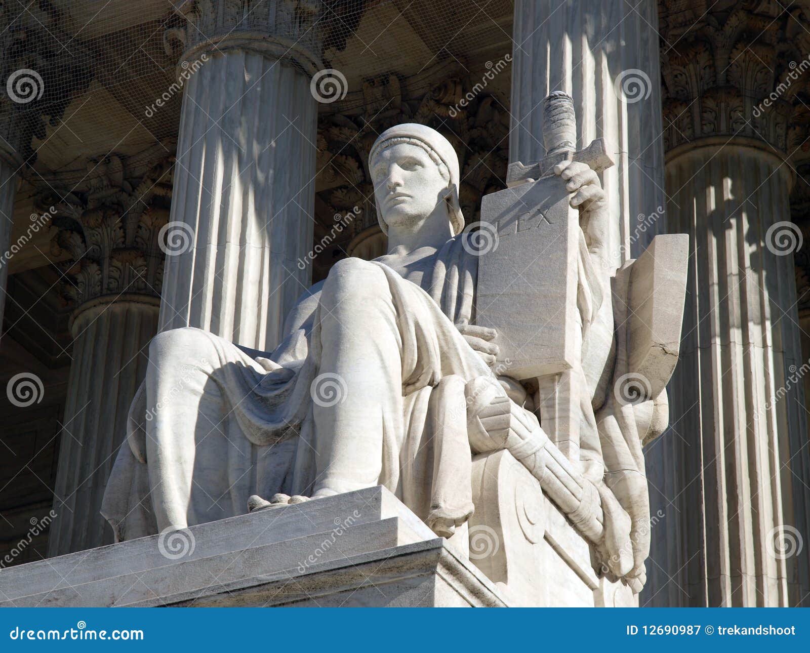 Supreme Court Statue stock image. Image of states