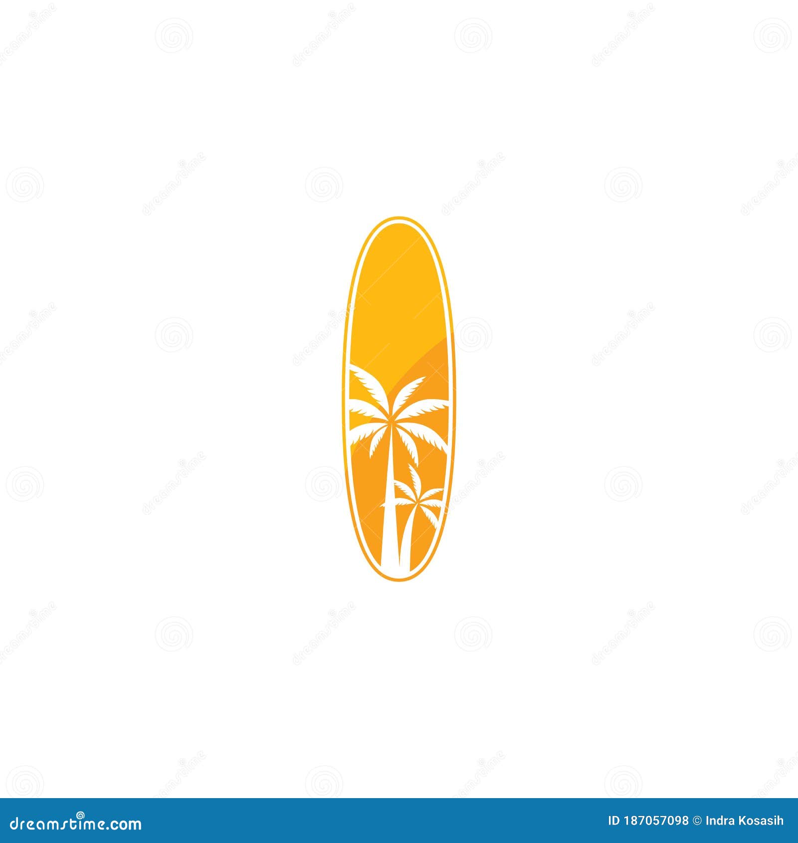 Surf Board Logo Vector Icon Template Stock Vector Illustration of