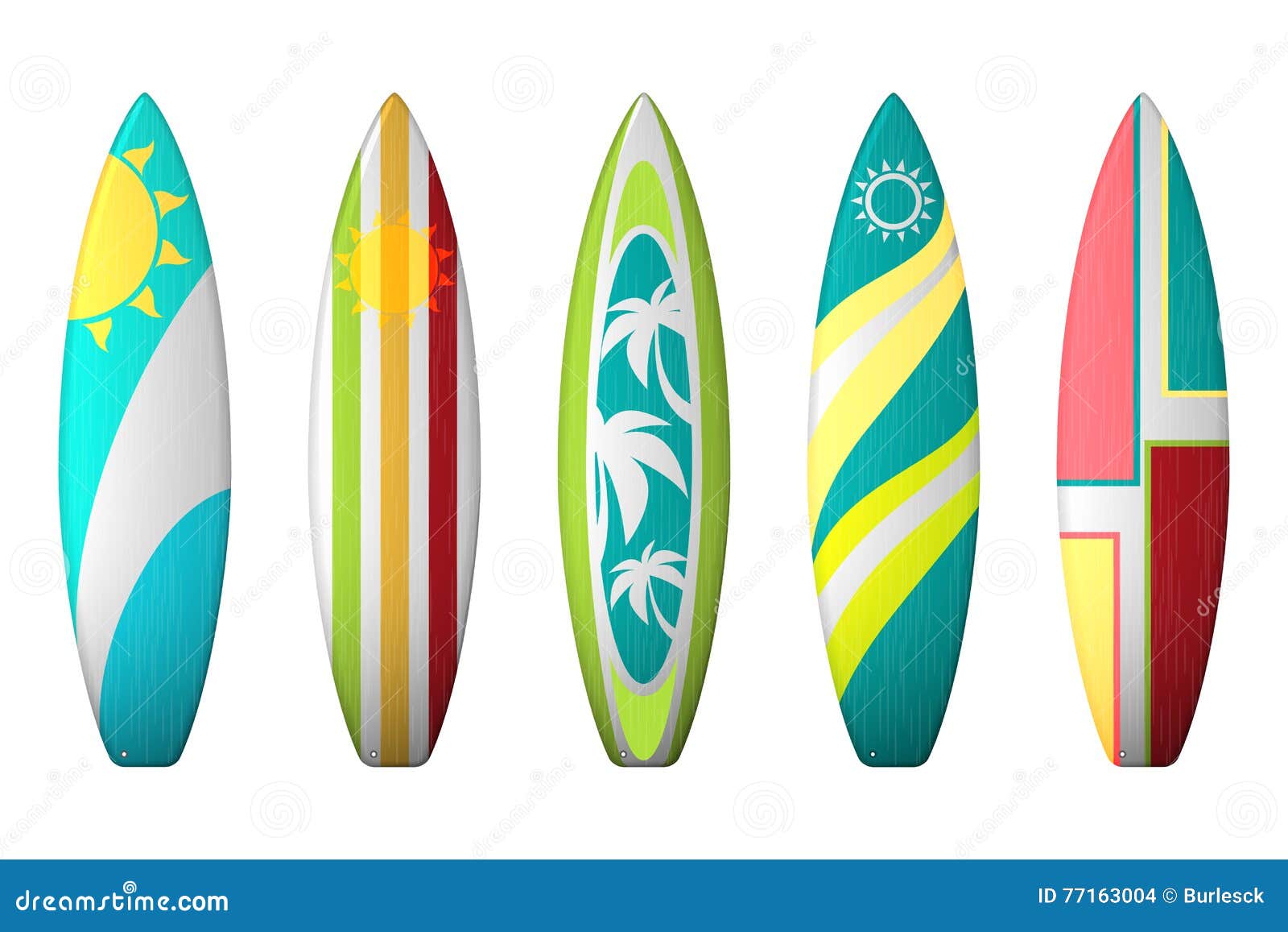 surf boards s.  surfboard coloring set