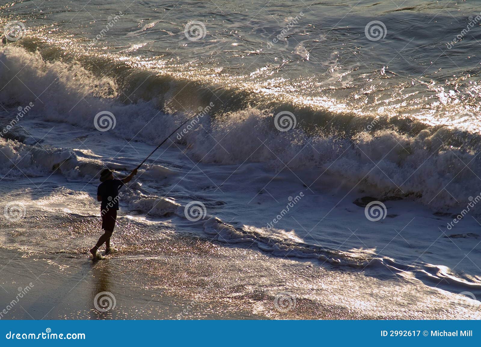 Surf Fishing stock image. Image of coastline, enjoyable 2992617