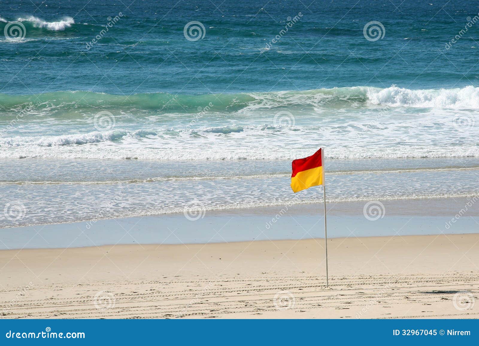 Surf flag stock image. Image of lifesaving, sand, surf 32967045