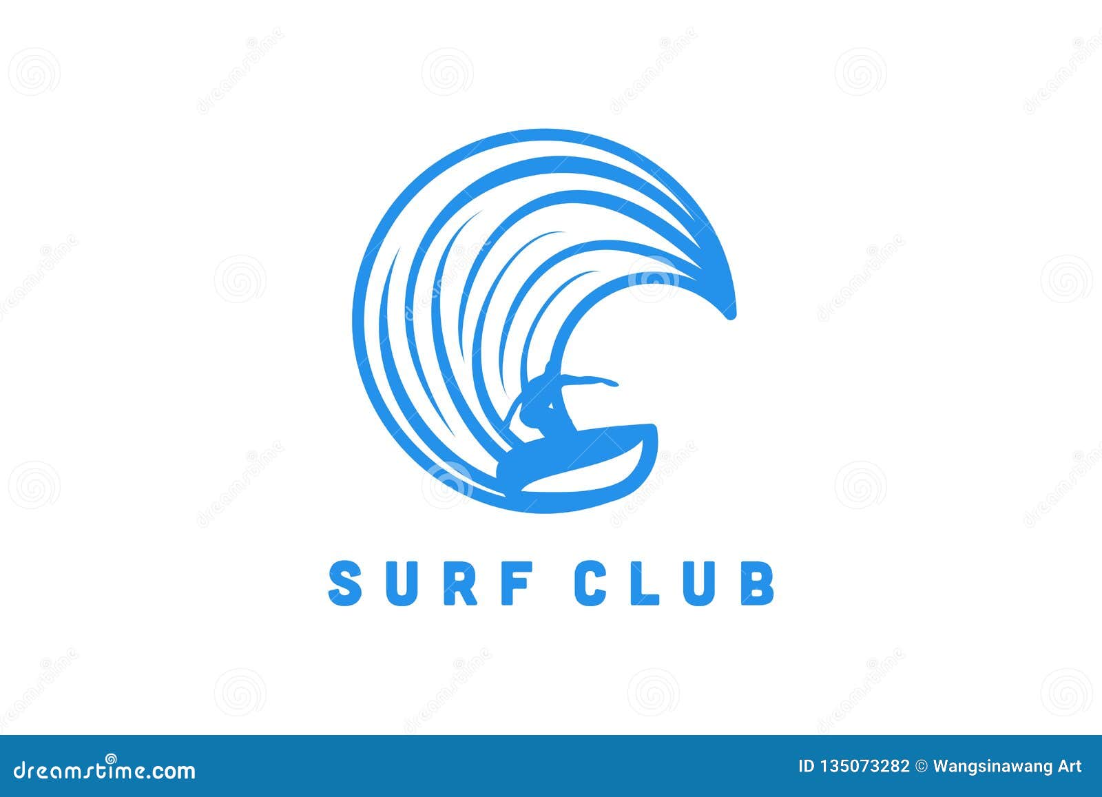 Surf Player, Man and Wave Logo Designs Inspiration Isolated on White ...