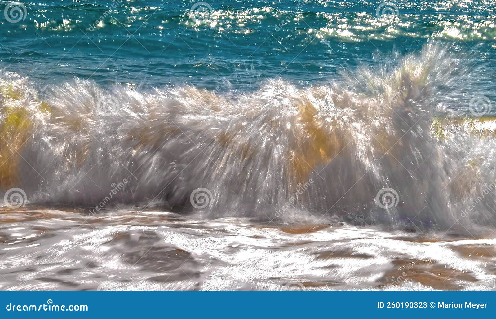 Surf from the Sea on the Beach in Slow Soft Motion Stock Image Image