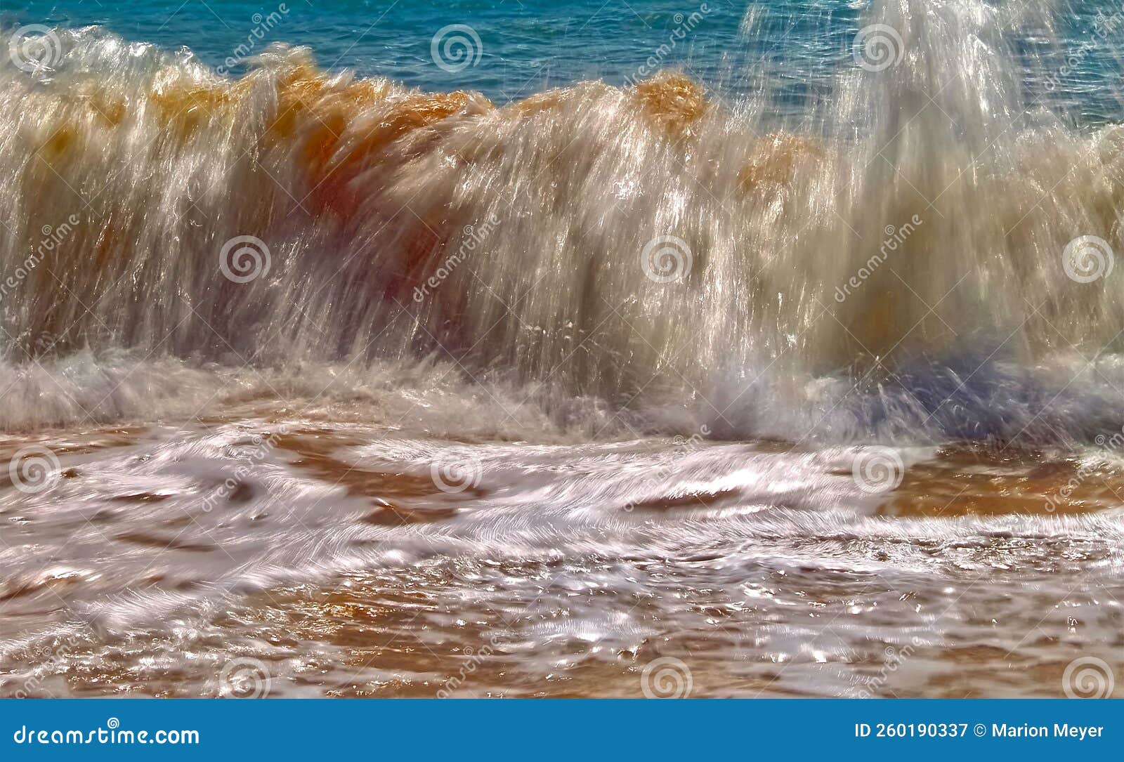 Surf from the Sea on the Beach in Slow Soft Motion Stock Image Image