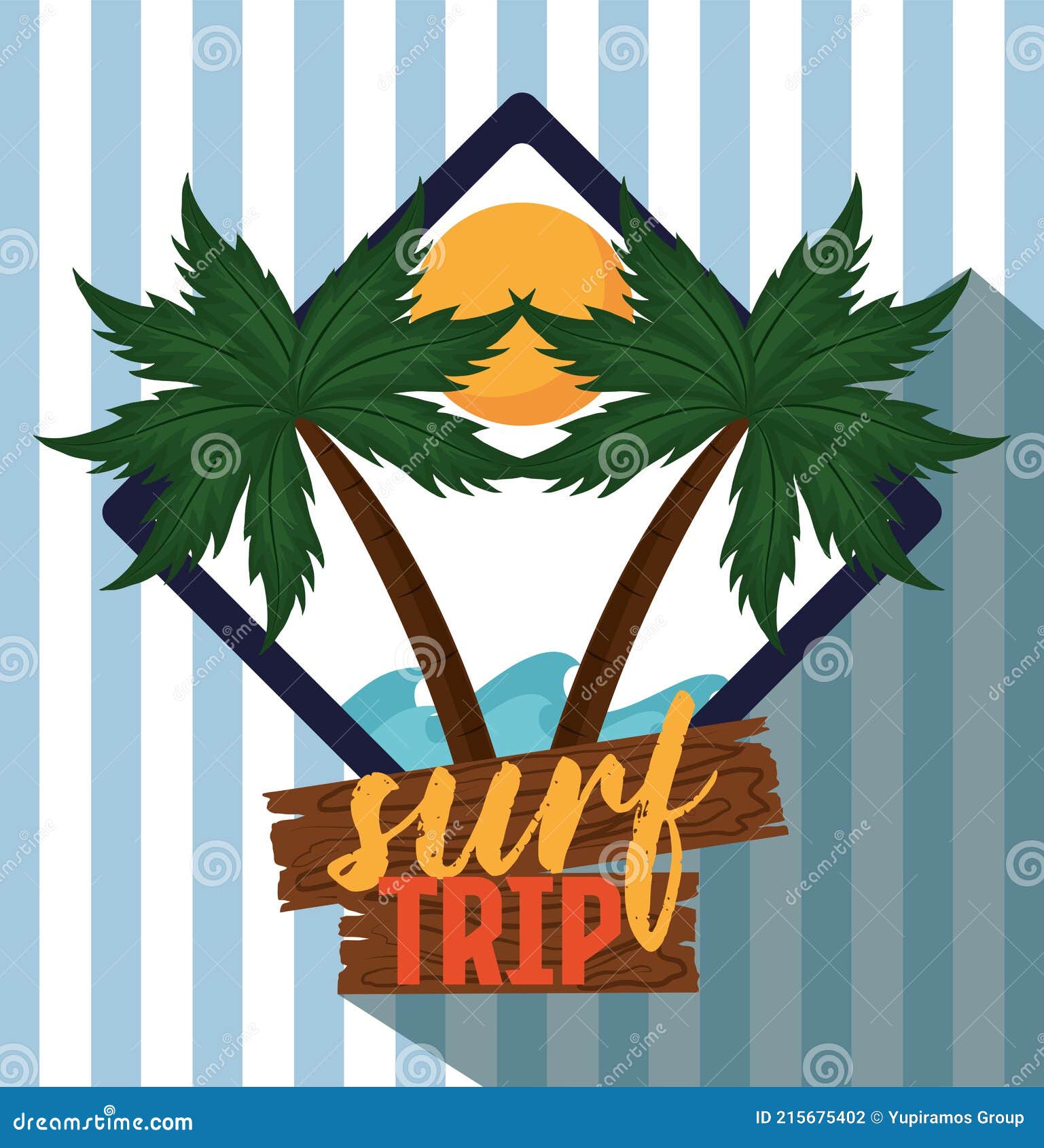 Surf trip summer stock vector. Illustration of ocean 215675402