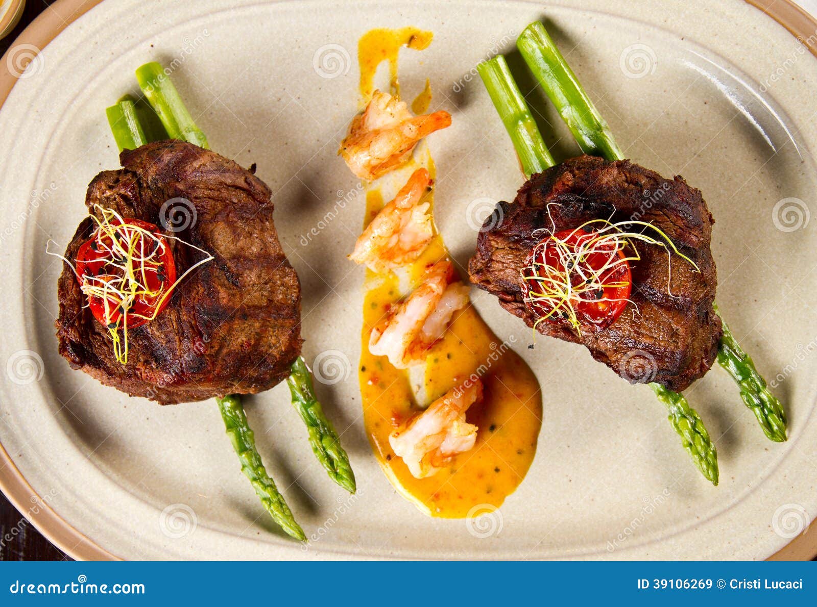 Surf and turf stock image. Image of salad, curry, surf 39106269