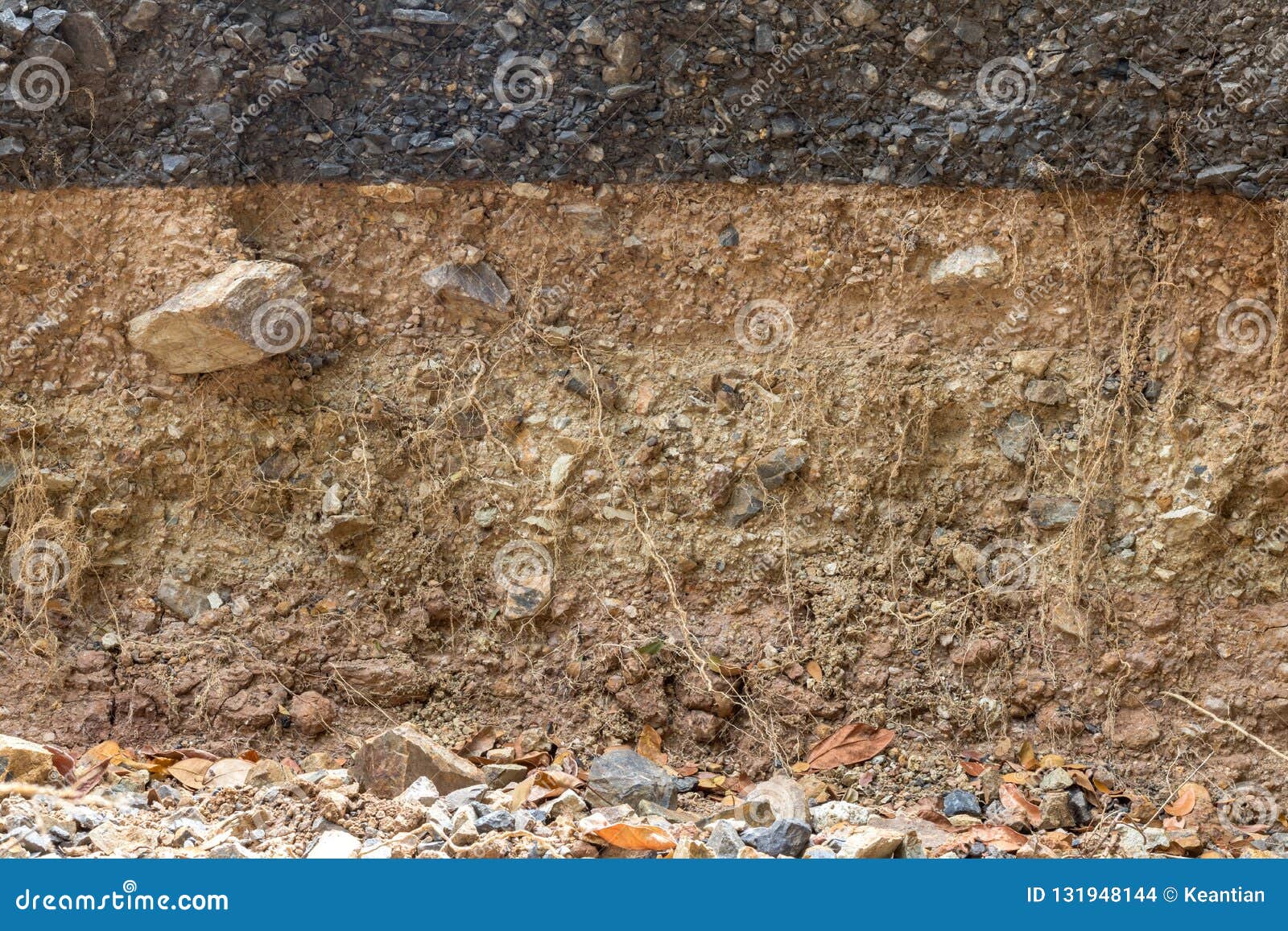 Surface of the Gravel Section Under the Paved Road Stock Photo Image of natural, nature 131948144