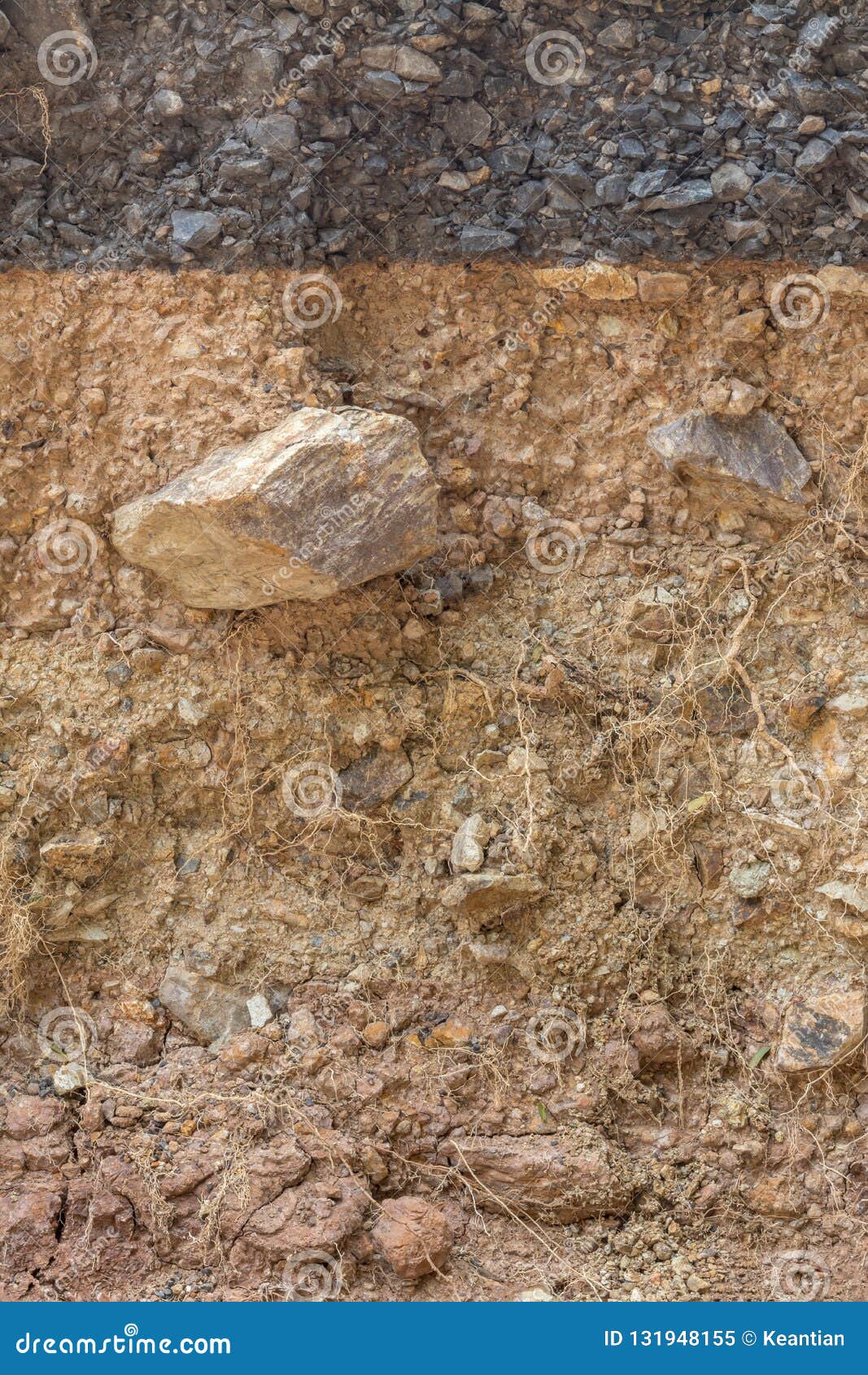 Surface of the Gravel Section Under the Paved Road Stock Image Image of land, gravel 131948155