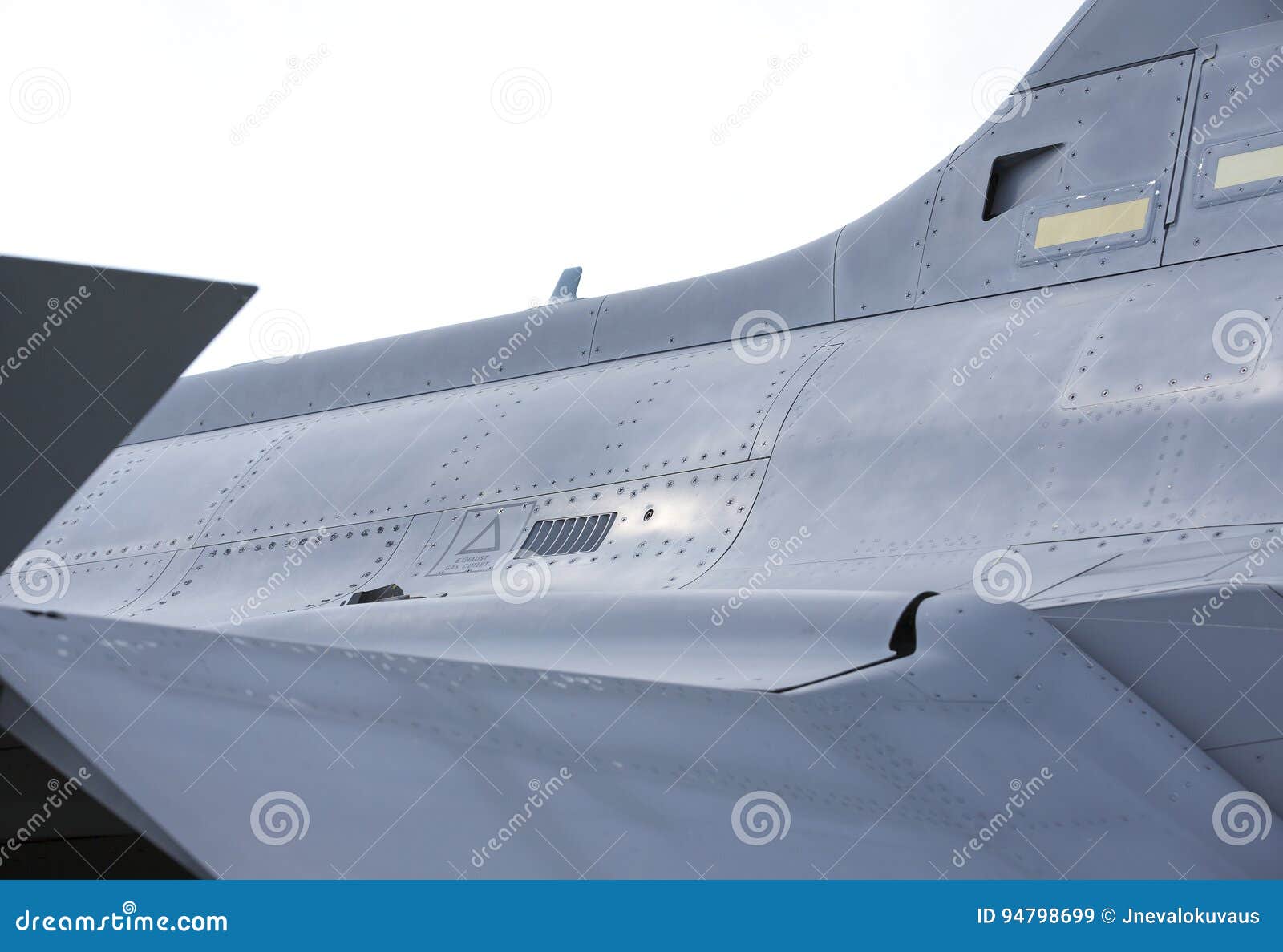 Surface of the Modern Jet Fighter. Stock Image Image of military