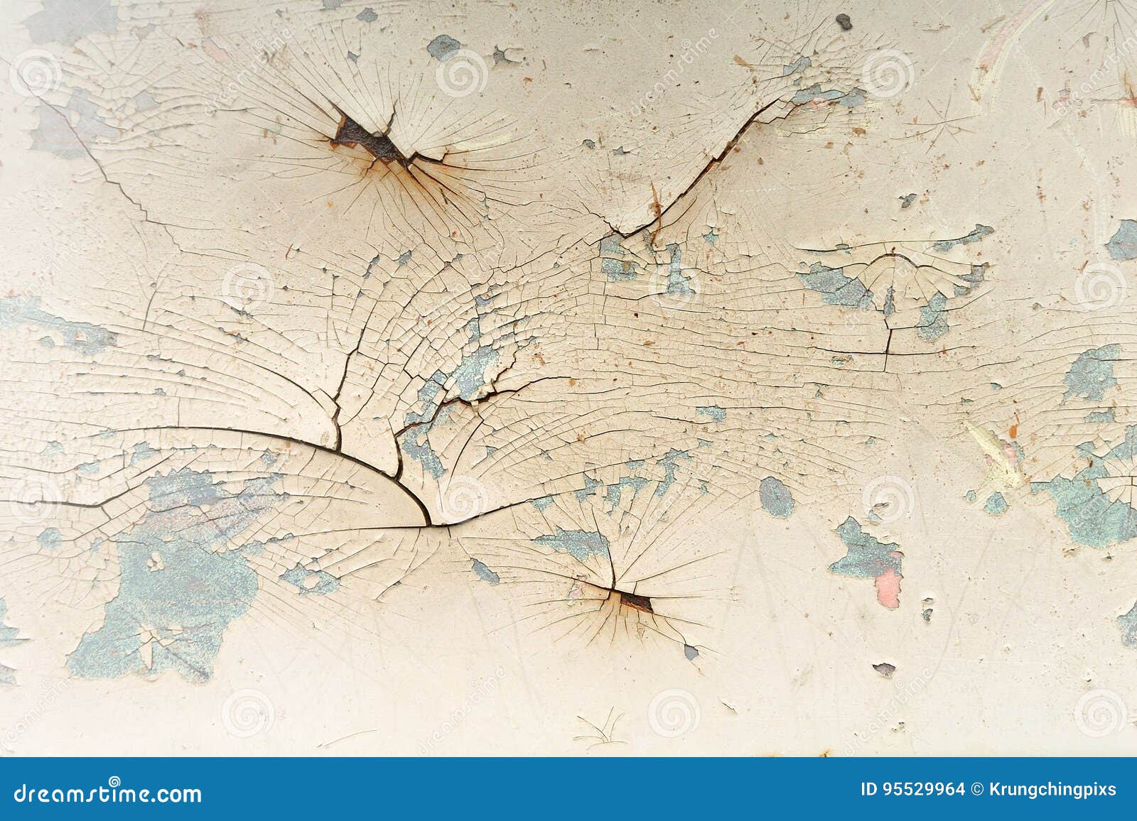 Surface of Old Car Paint Cracked. Stock Photo - Image of inside