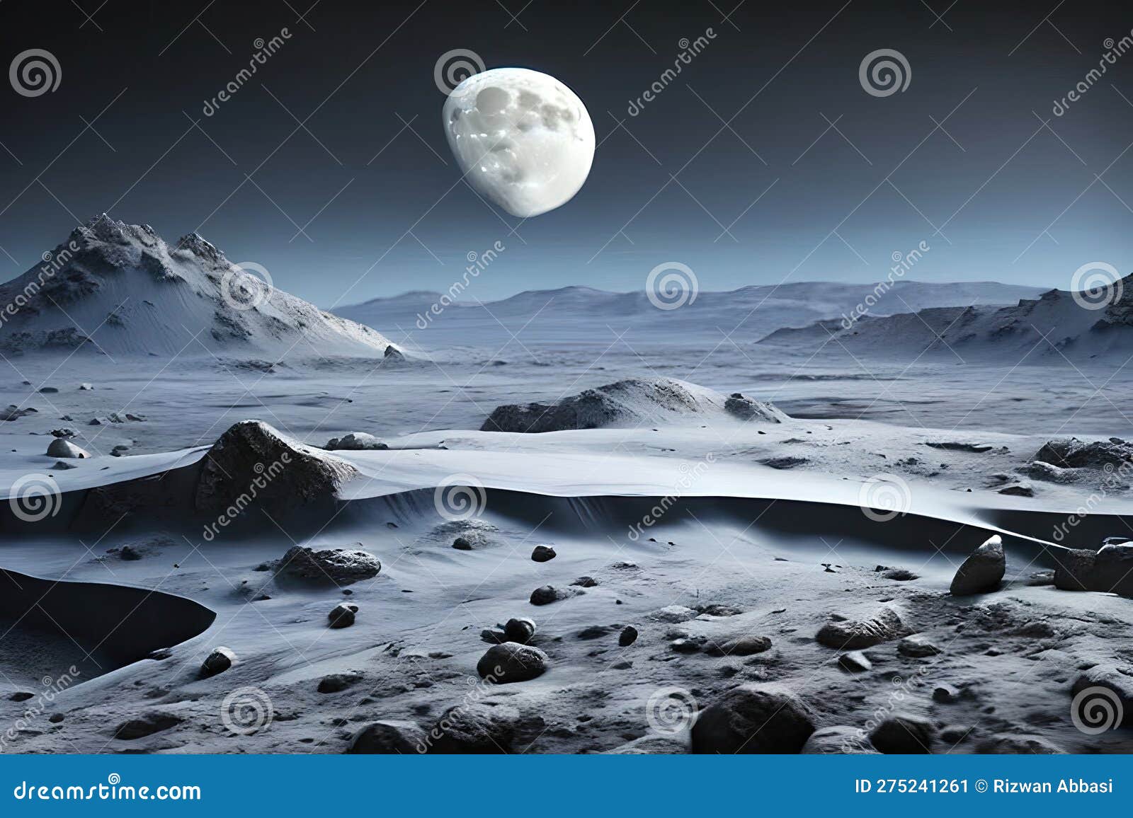 Surface of the Planet in the Space Stock Illustration - Illustration of