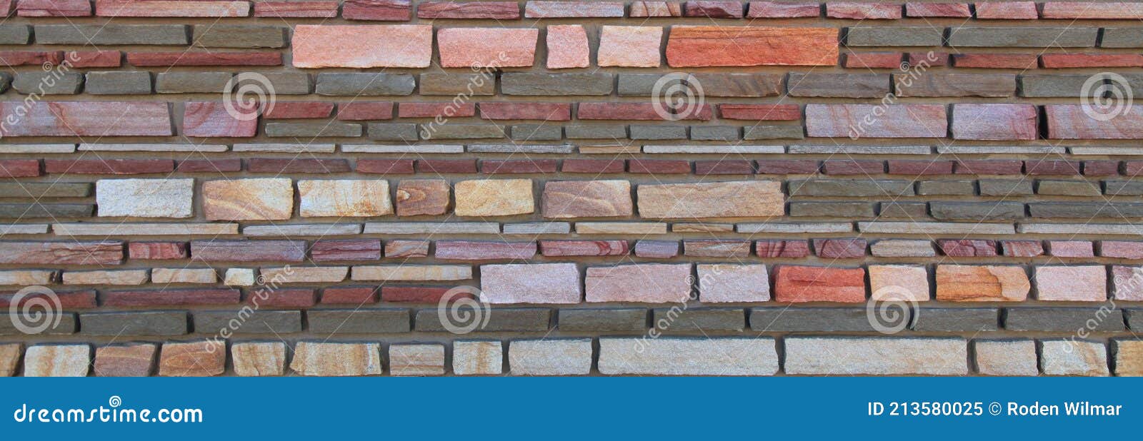 surface and texture of multy-colored stone wall