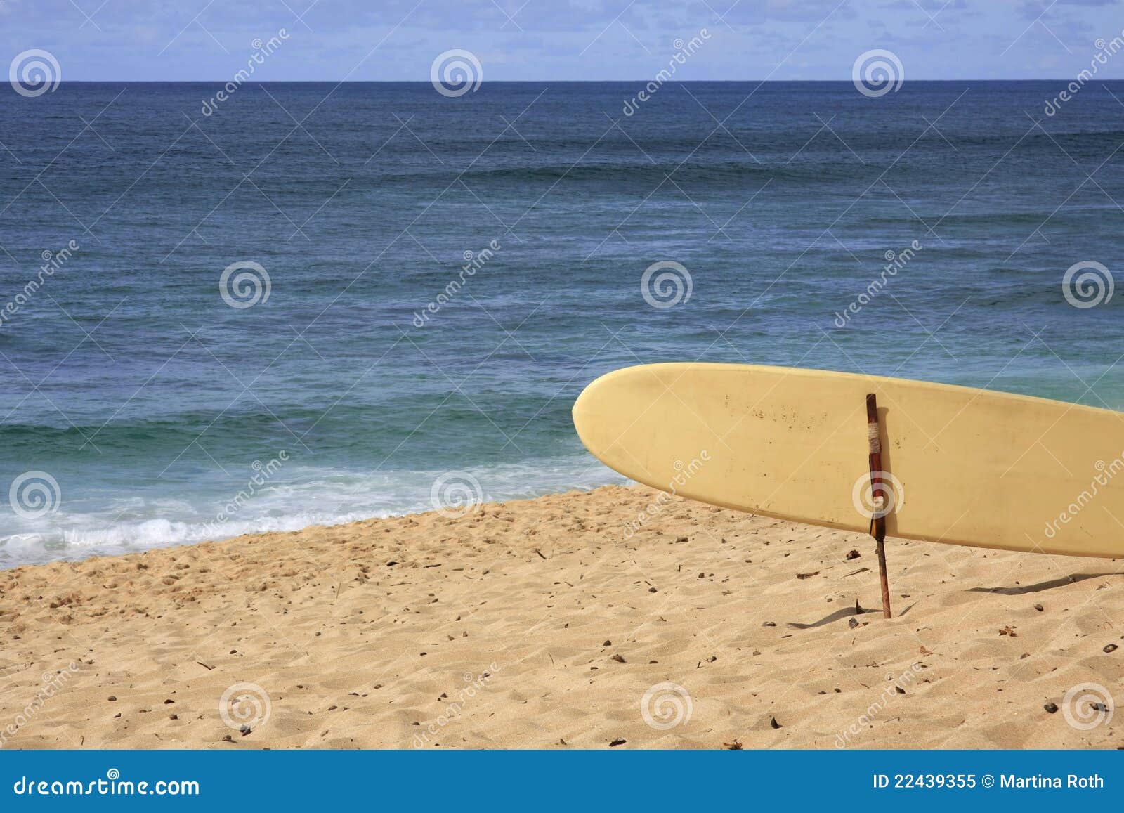 Surfboard stock image. Image of summer, dream, copy, horizon 22439355