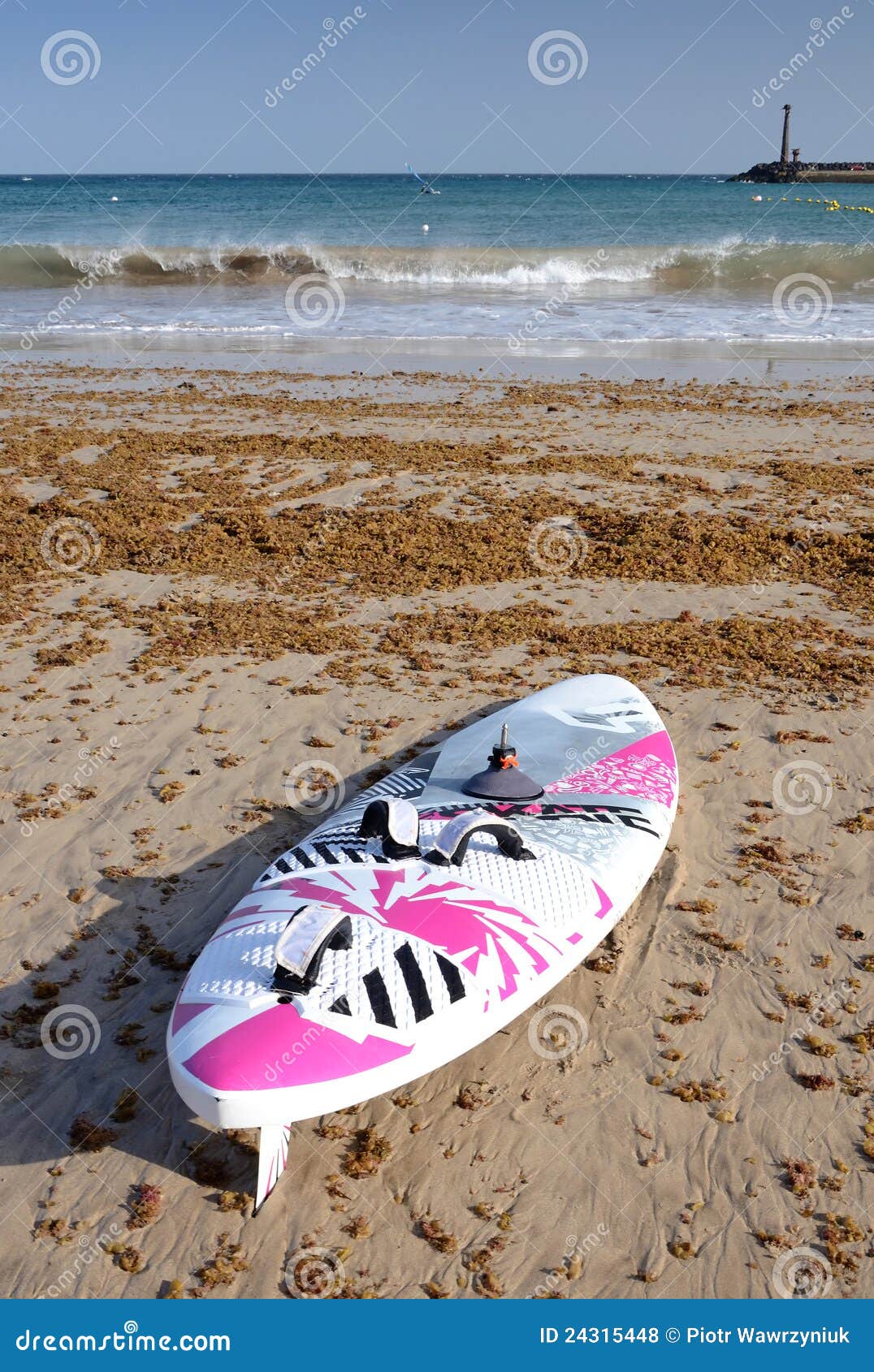 Surfboard On The Beach Stock Photo Image Of Shay Pink 24315448