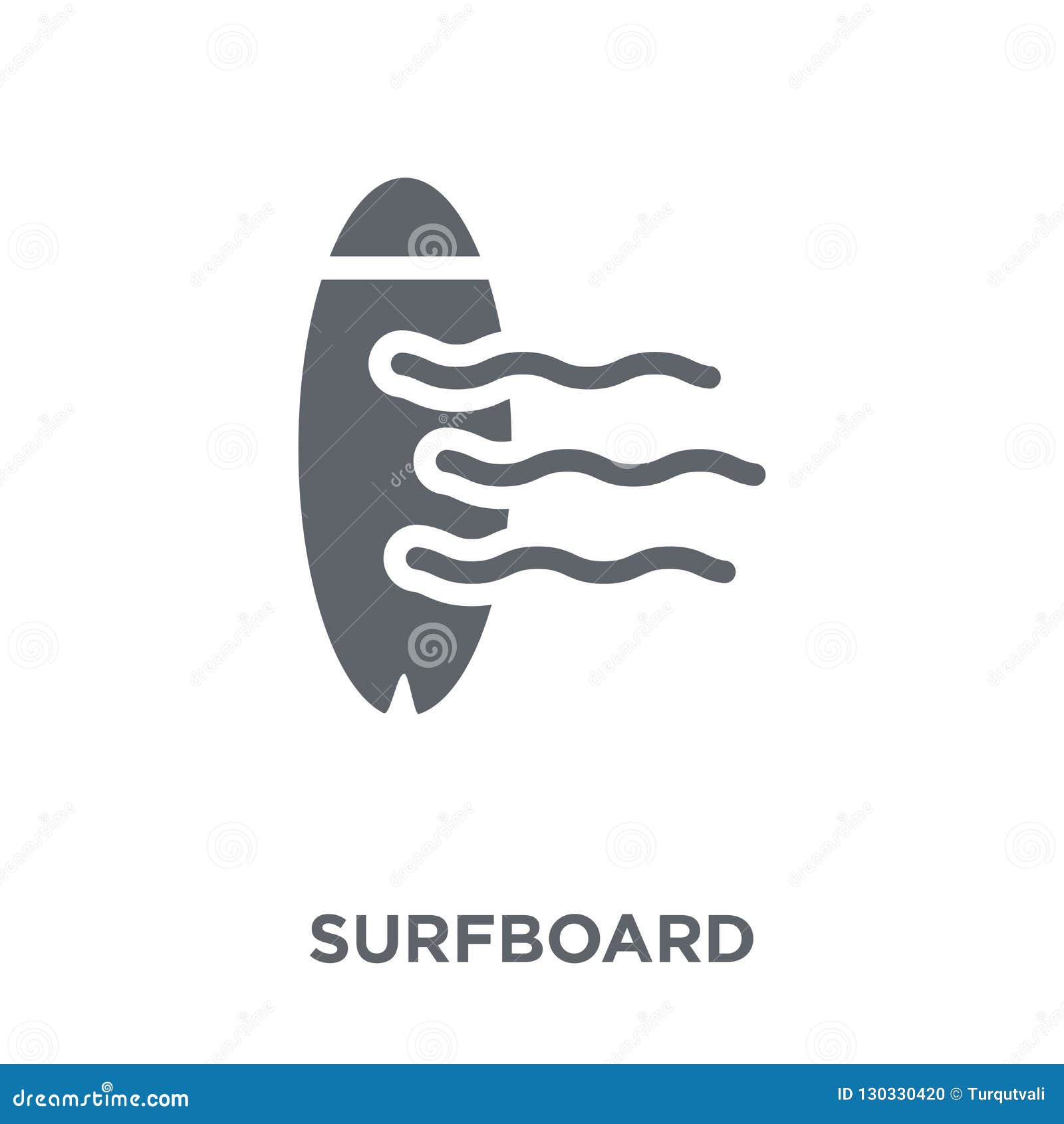 Surfboard Icon from Entertainment Collection. Stock Vector