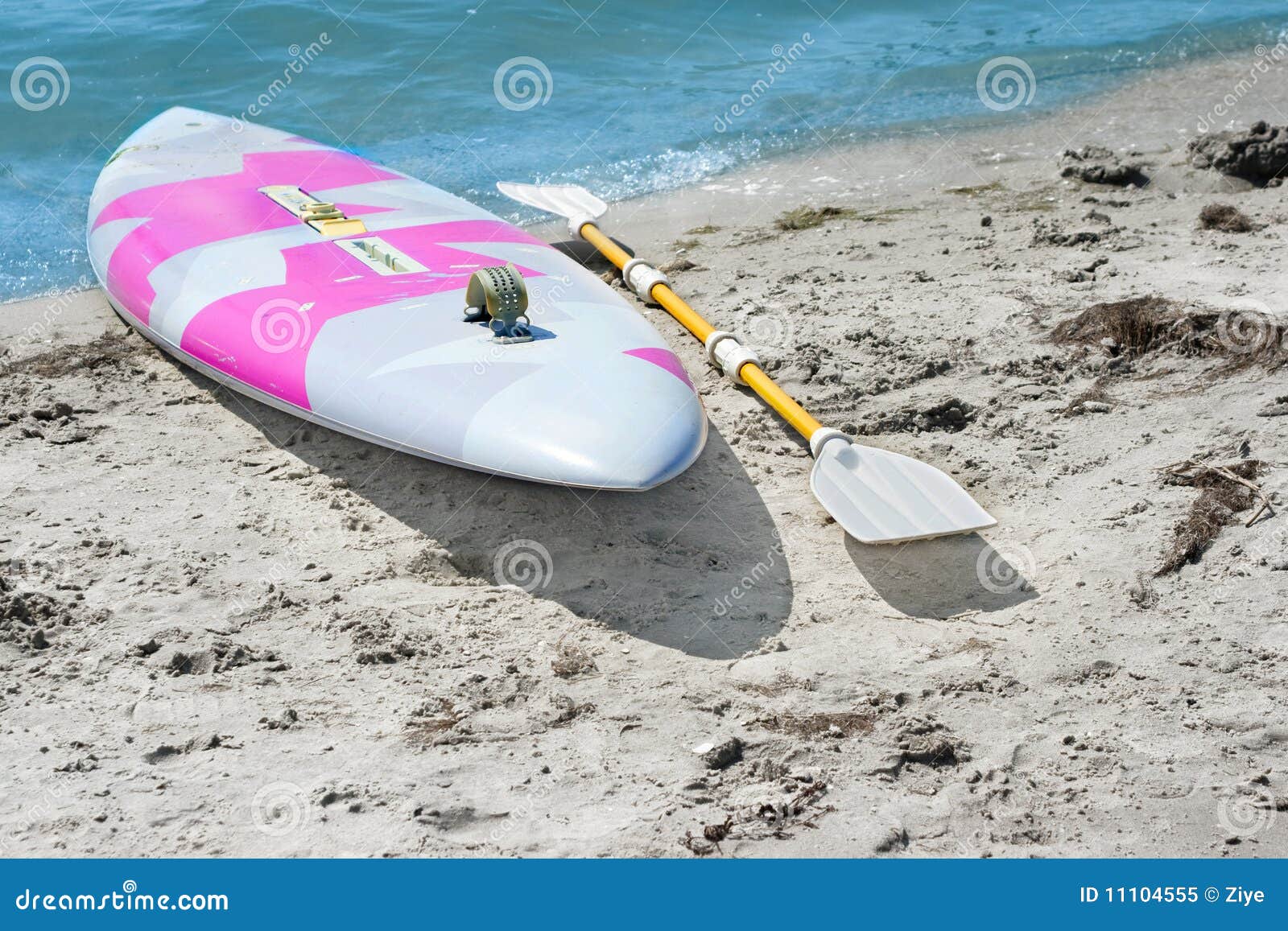 Surfboard with a Paddle stock image. Image of coast, colour 11104555