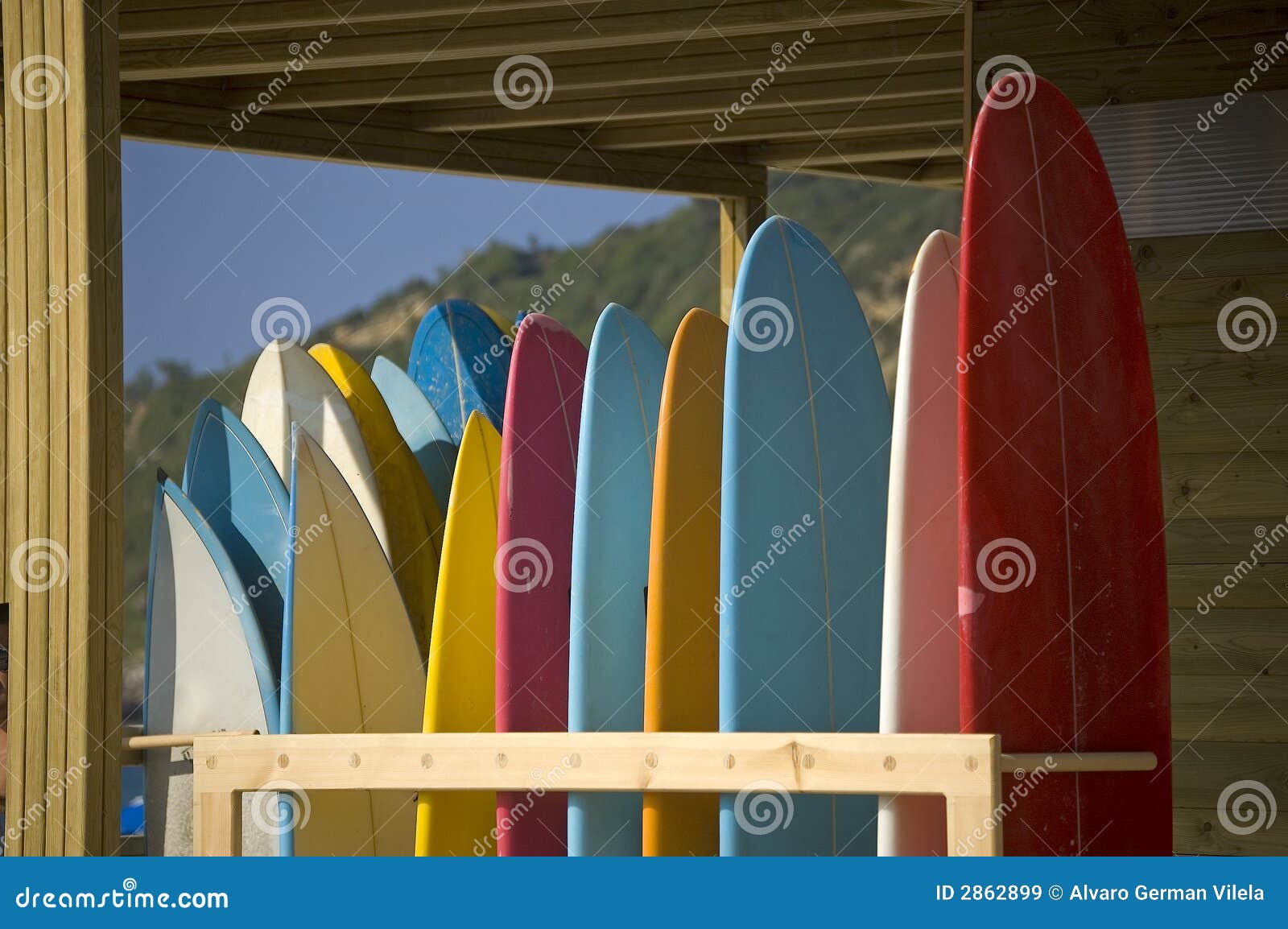Surfboards rent and store stock image. Image of adventure 2862899