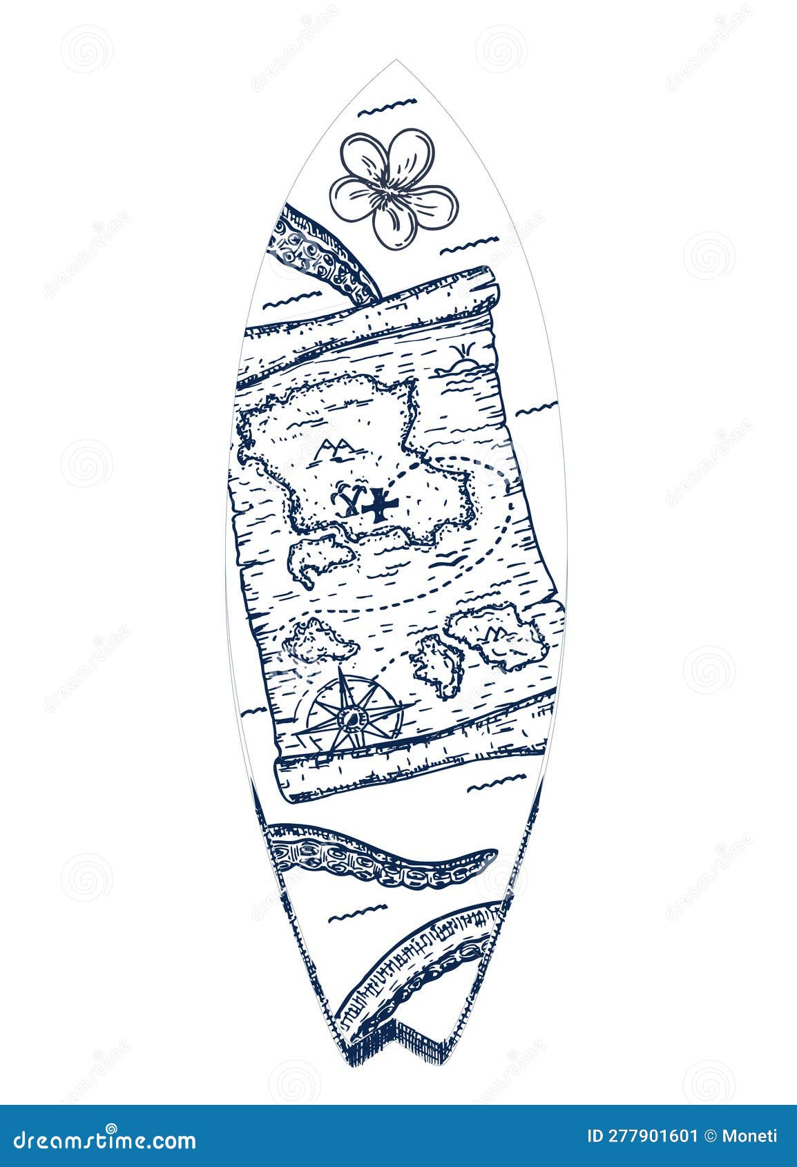 Bodyboard Sup Surfing Icon, Cartoon Style Vector Illustration ...