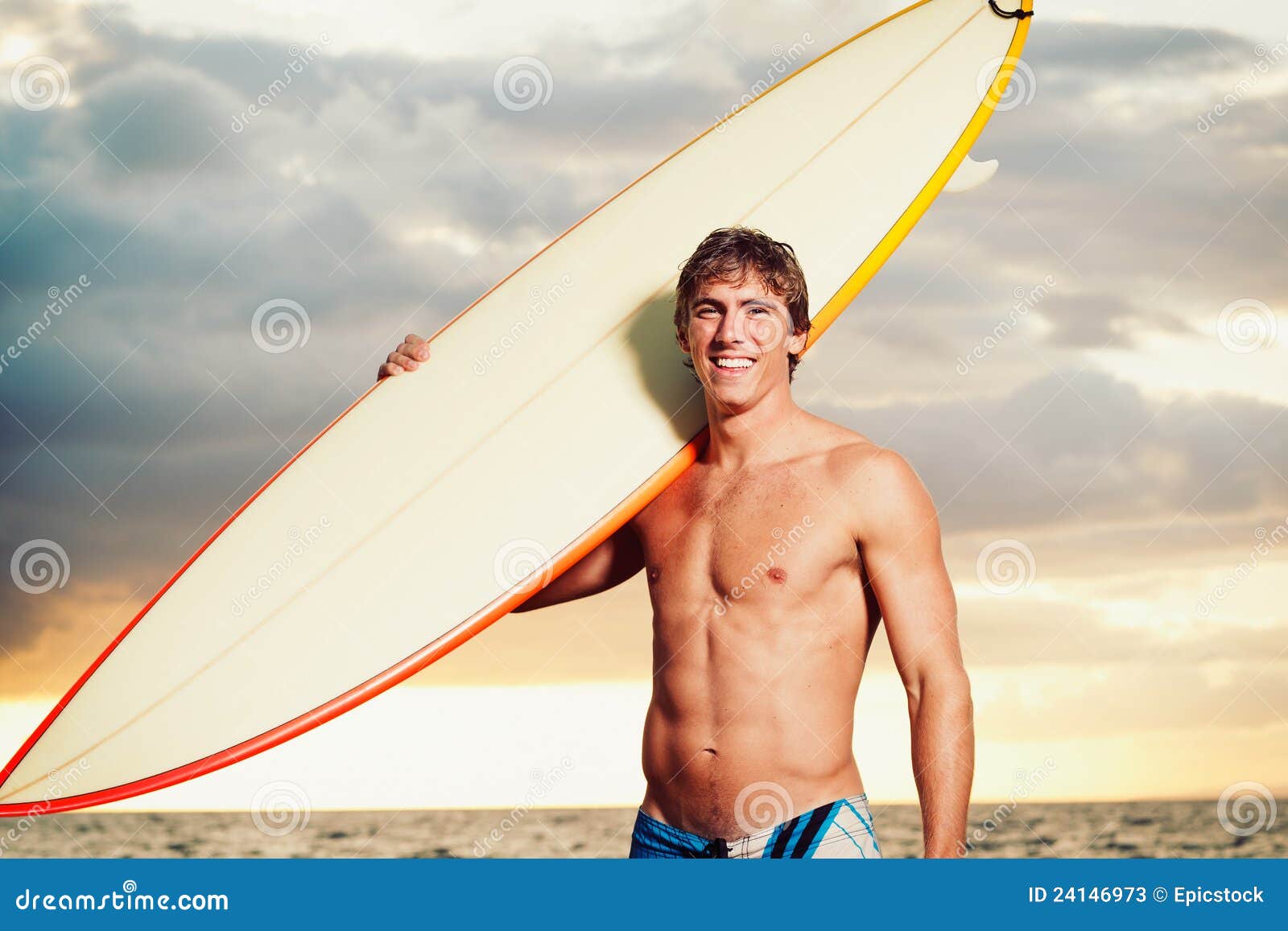 Surfer stock image. Image of sport, board, good, shirtless - 24146973