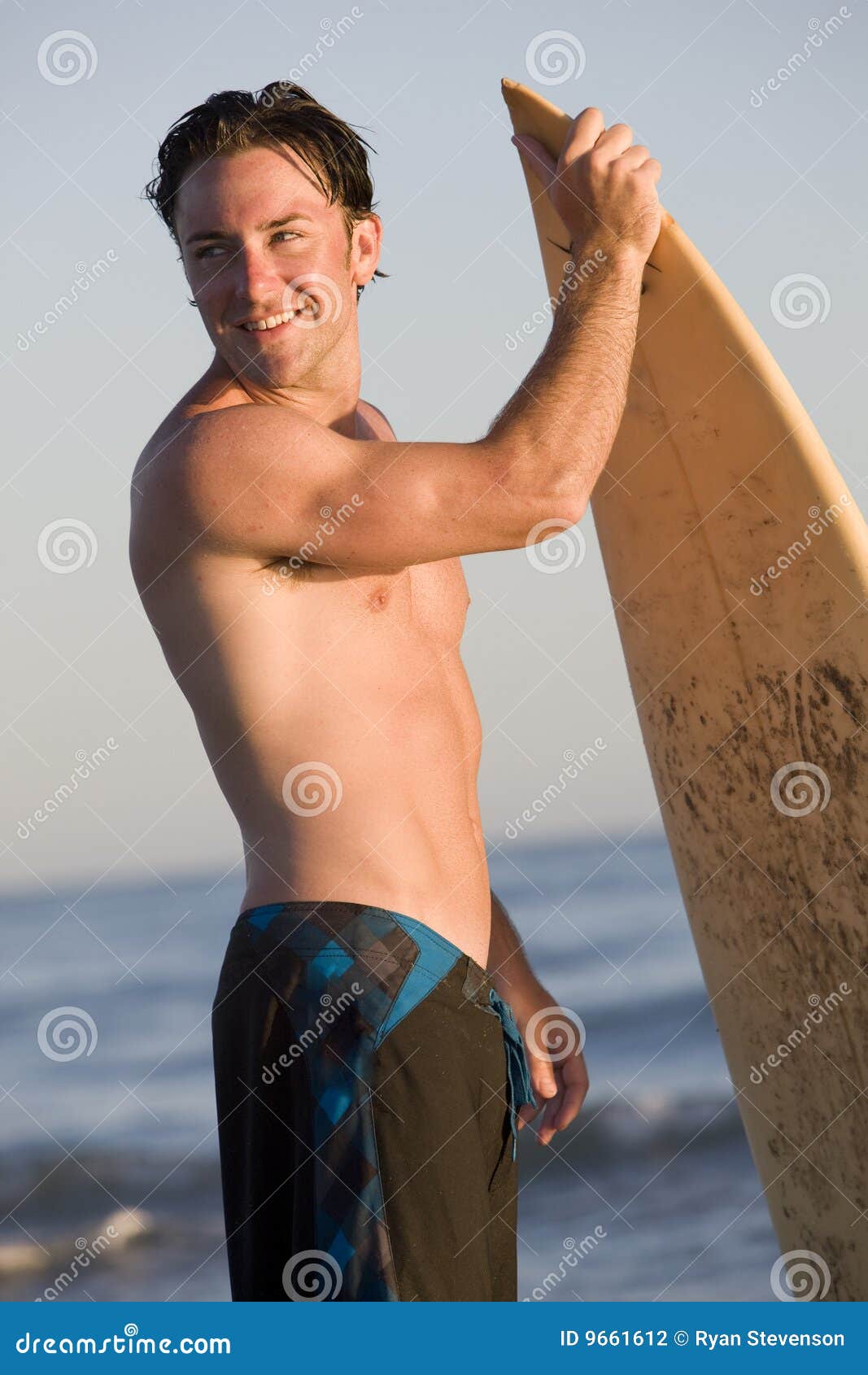 Surfer stock photo. Image of body, boardshorts, athletic - 9661612