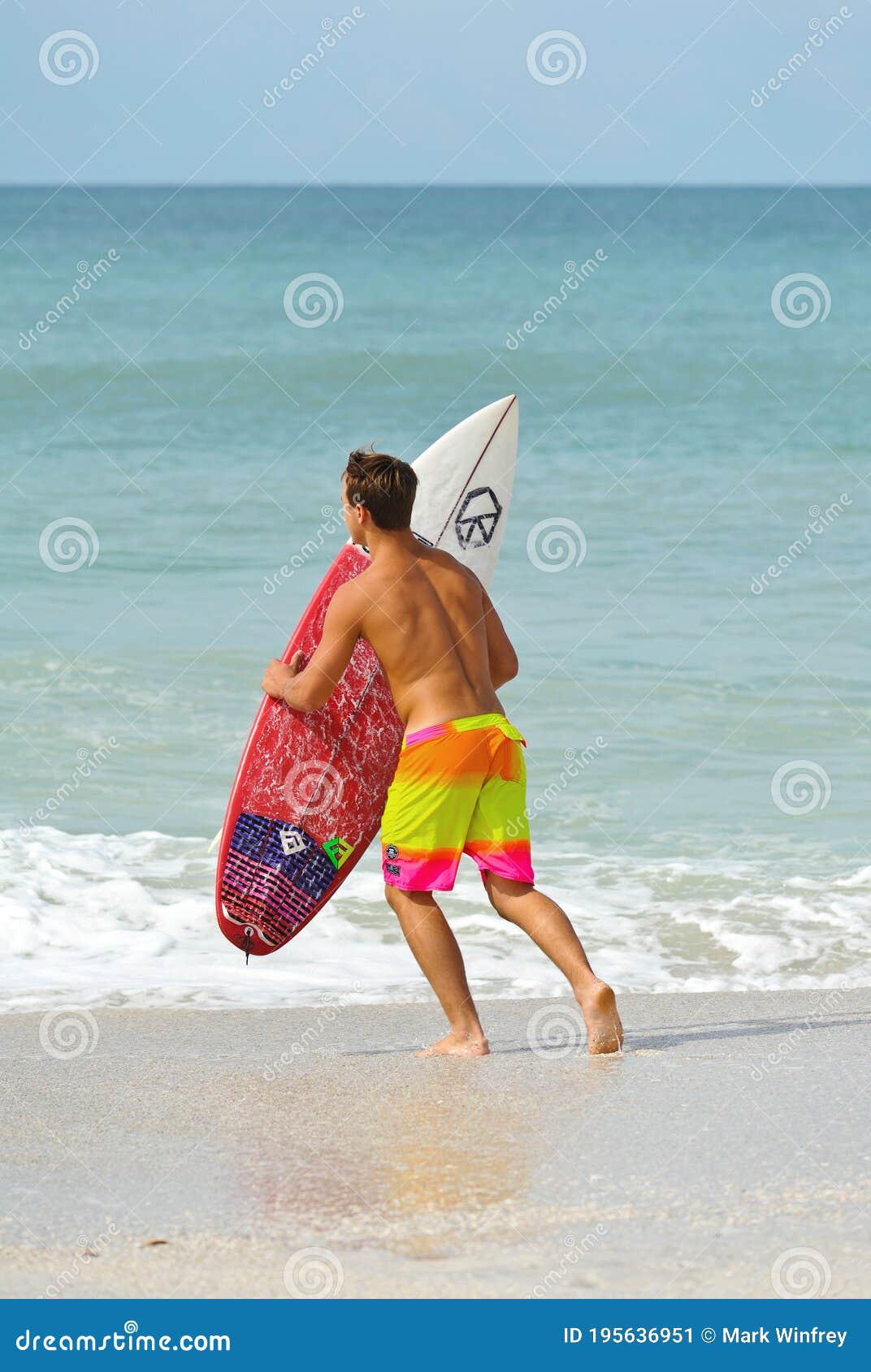 Surfer Carry Surfboard into the Ocean Editorial Photo - Image of ocean ...