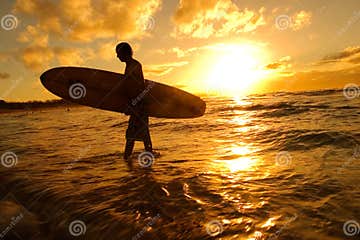 Surfer silhouette stock image. Image of summer, sand, lifestyle - 6475225