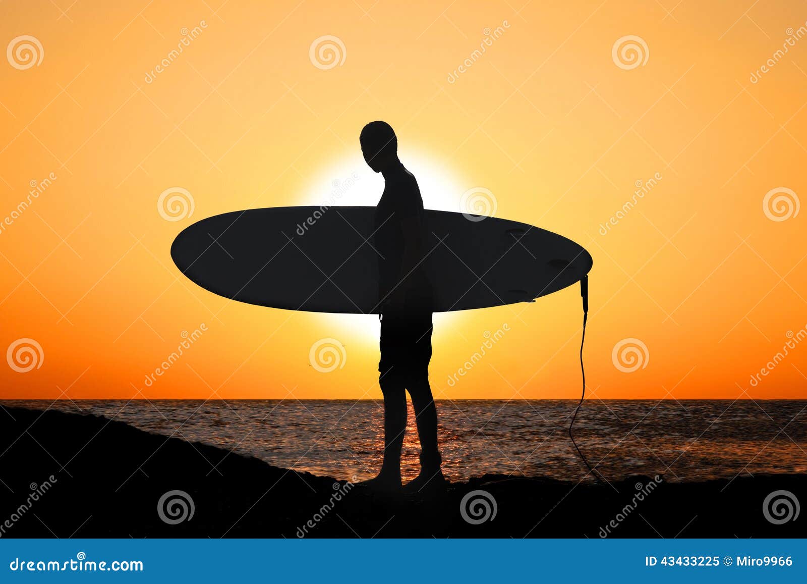 surfer at sundown