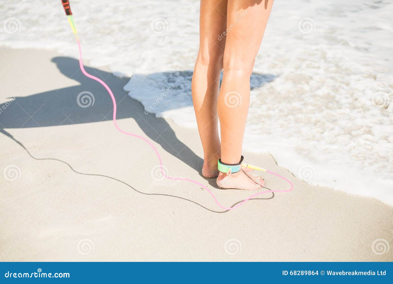 Surfers feet on the beach stock photo. Image of surfer 68289864