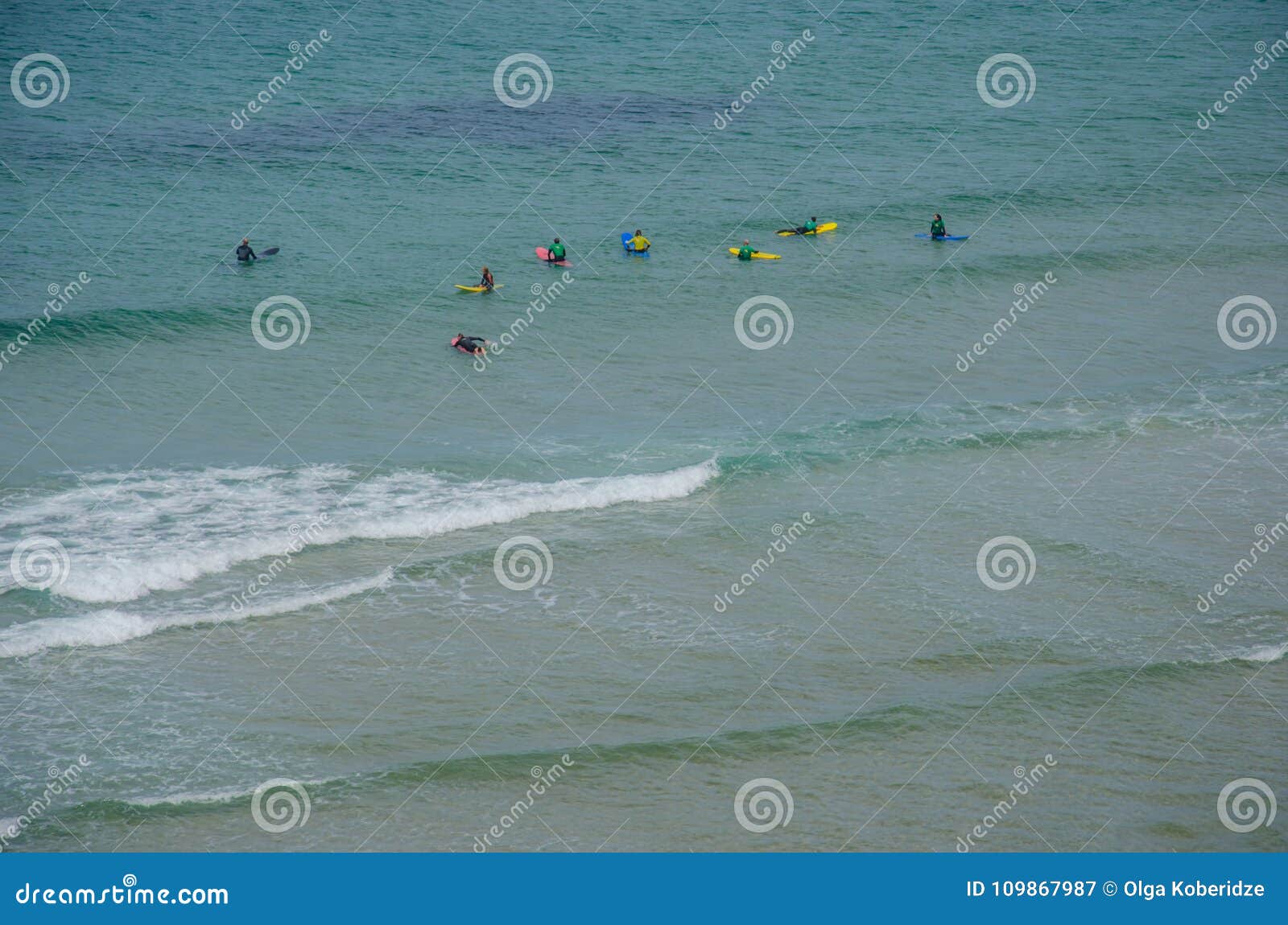 surfing lesson in adegas beach near carrapateira, portugal.