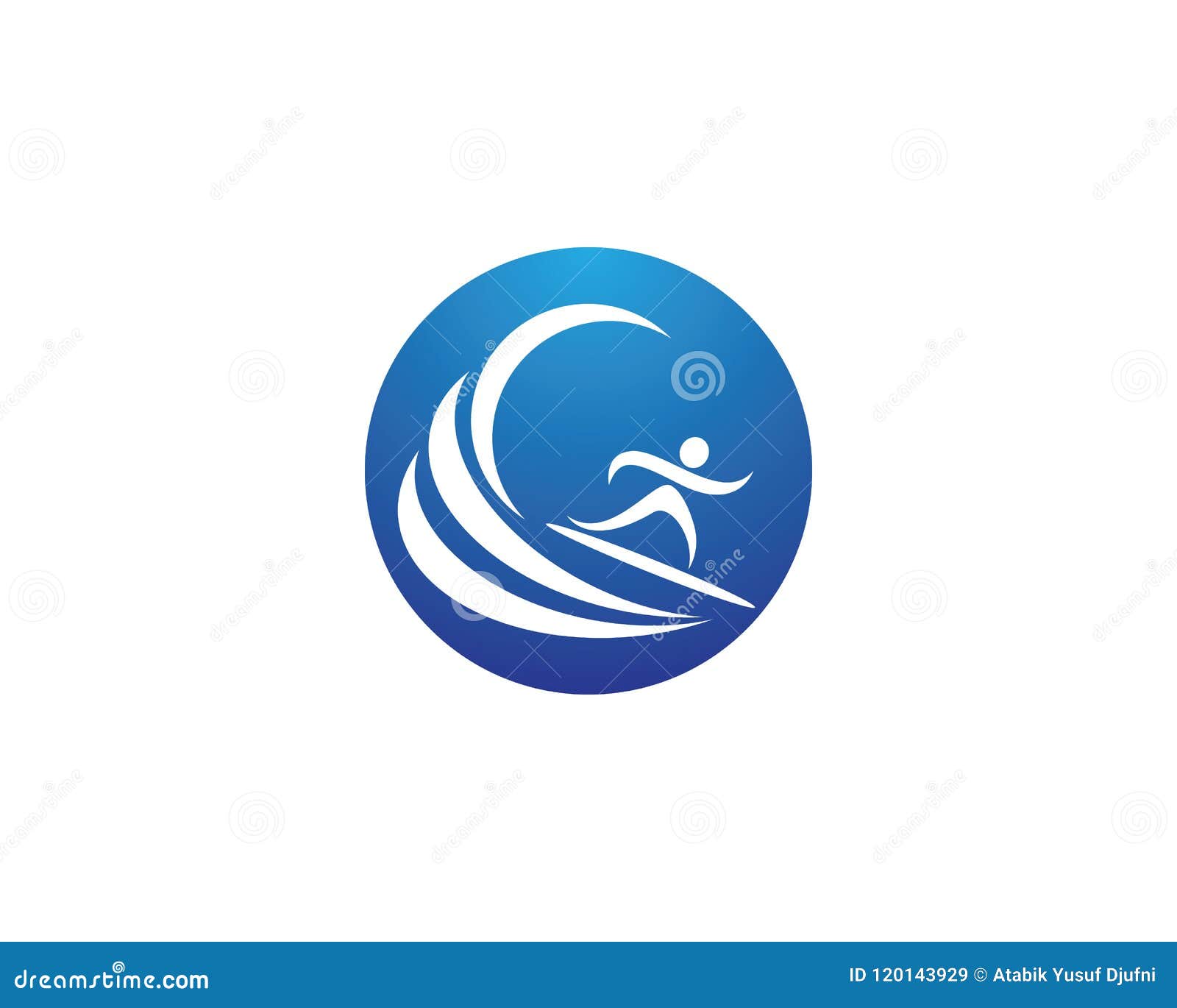Surfing Logo Template Vector Icon Illustration Stock Vector
