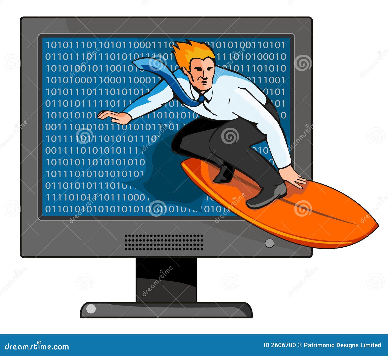 Surfing The Net Stock Vector Illustration Of Banking