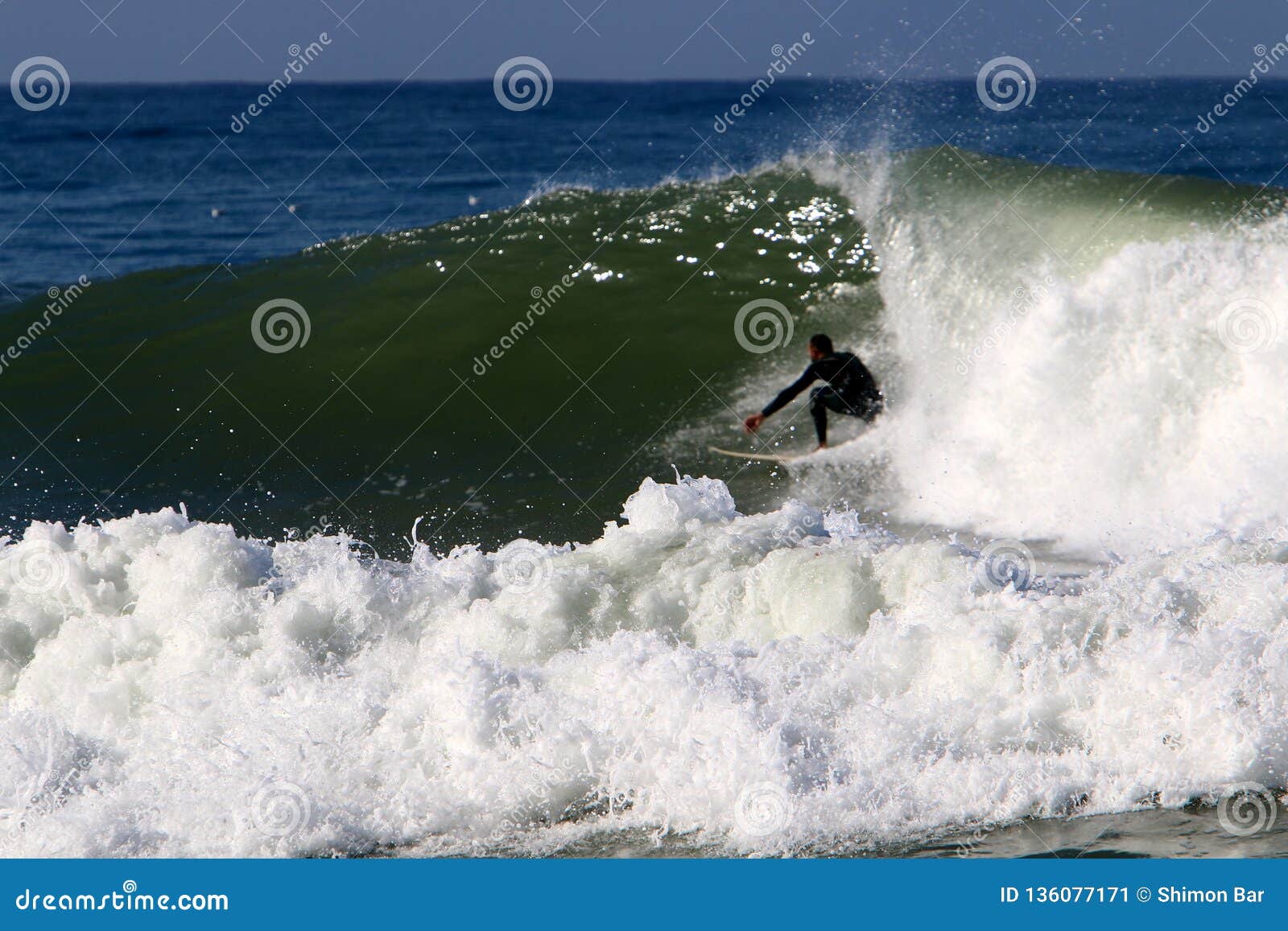 Surfing Wave Riding in the Mediterranean Stock Image Image of wave