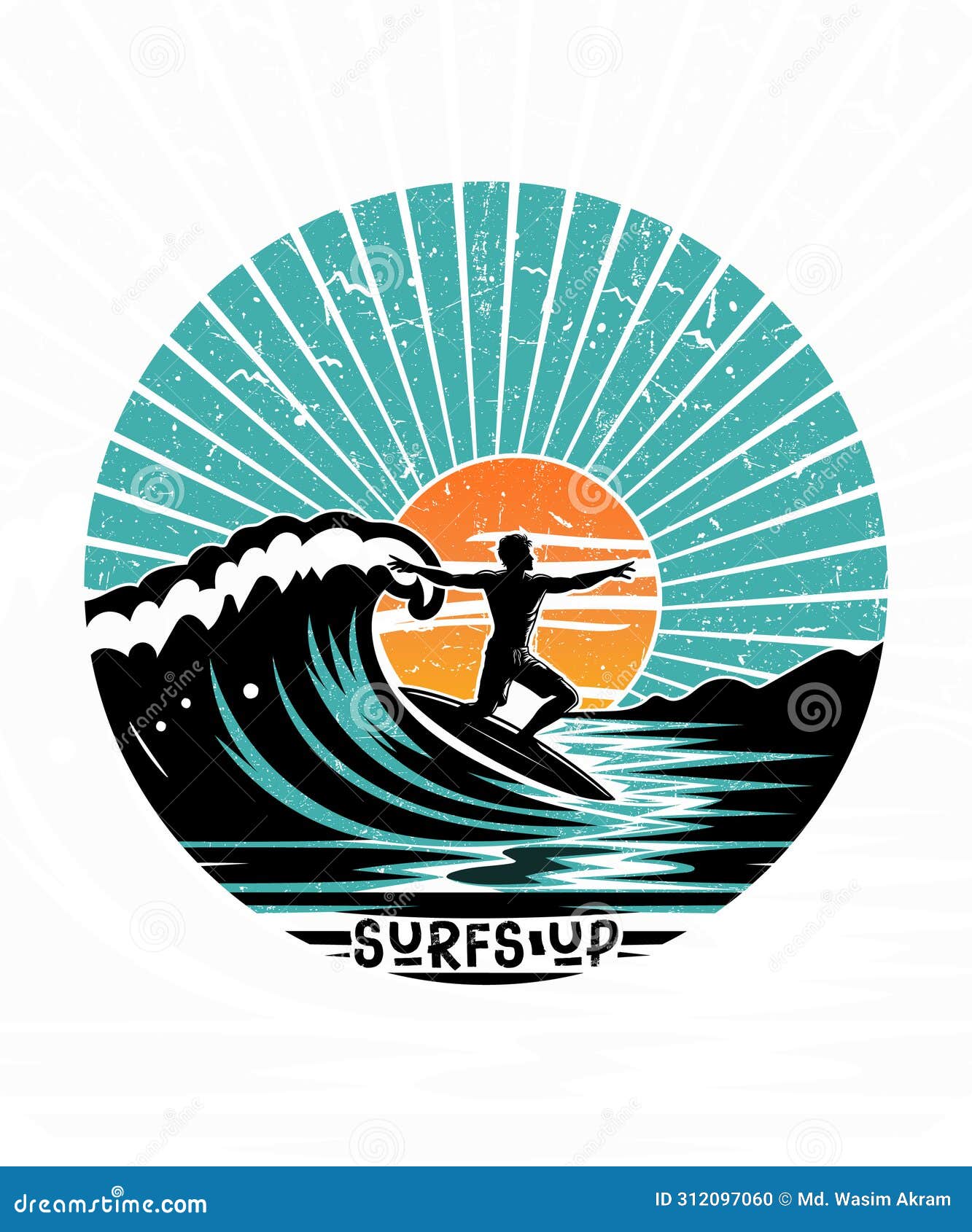 surfs up summer beach t shirt  