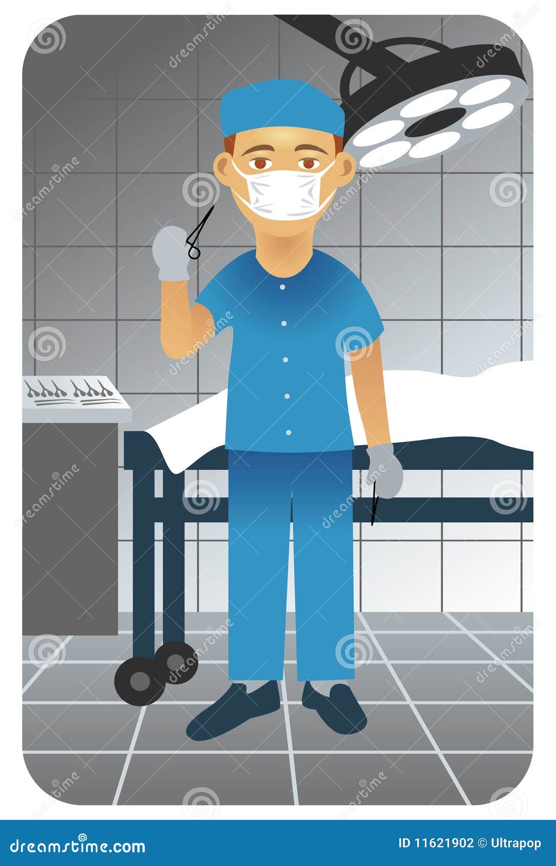 Surgeon stock vector. Illustration of cancer, room, doctor - 11621902