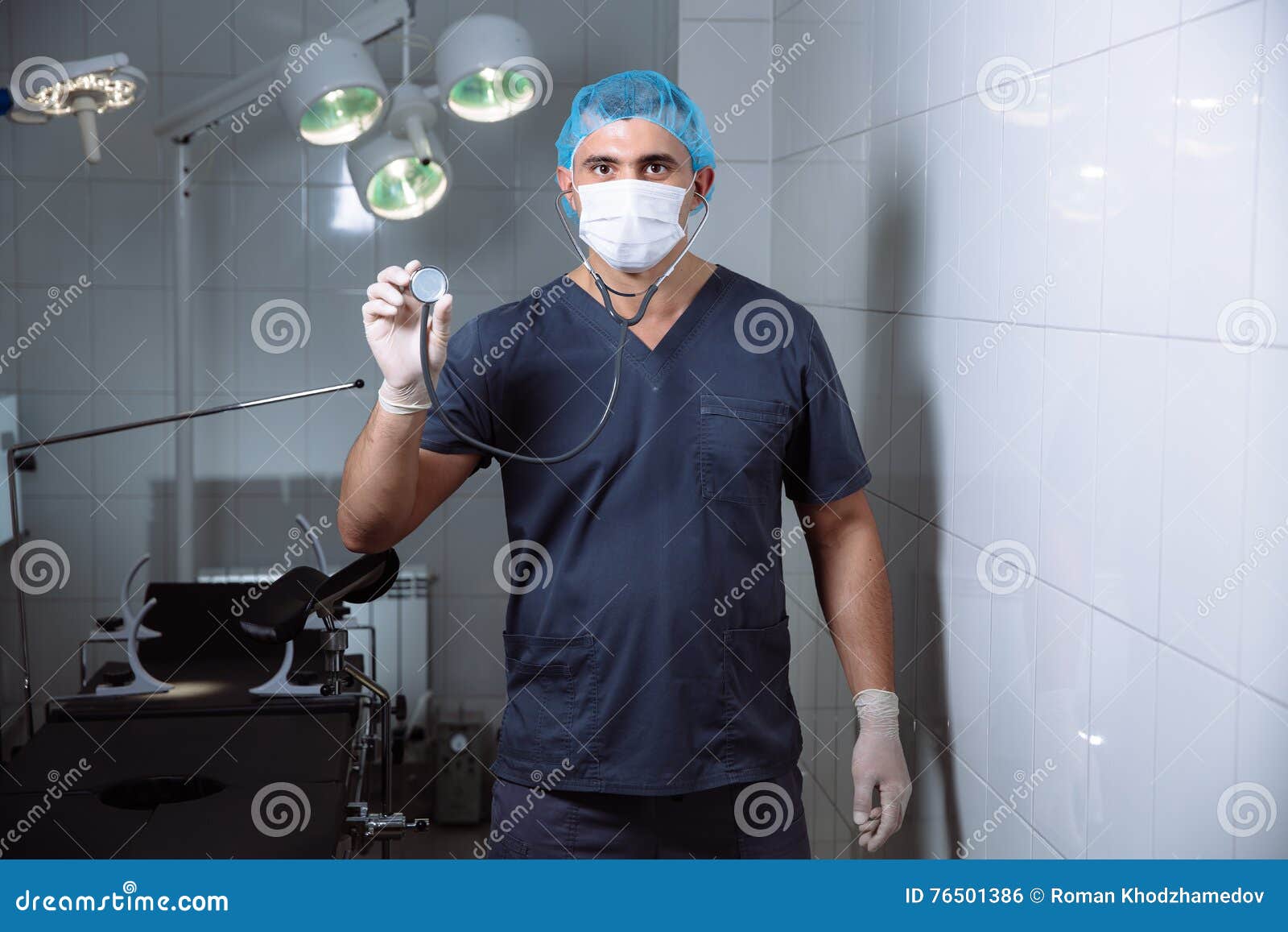 Surgeon Holding Medical Instruments in Hands. Concept of a Healthy