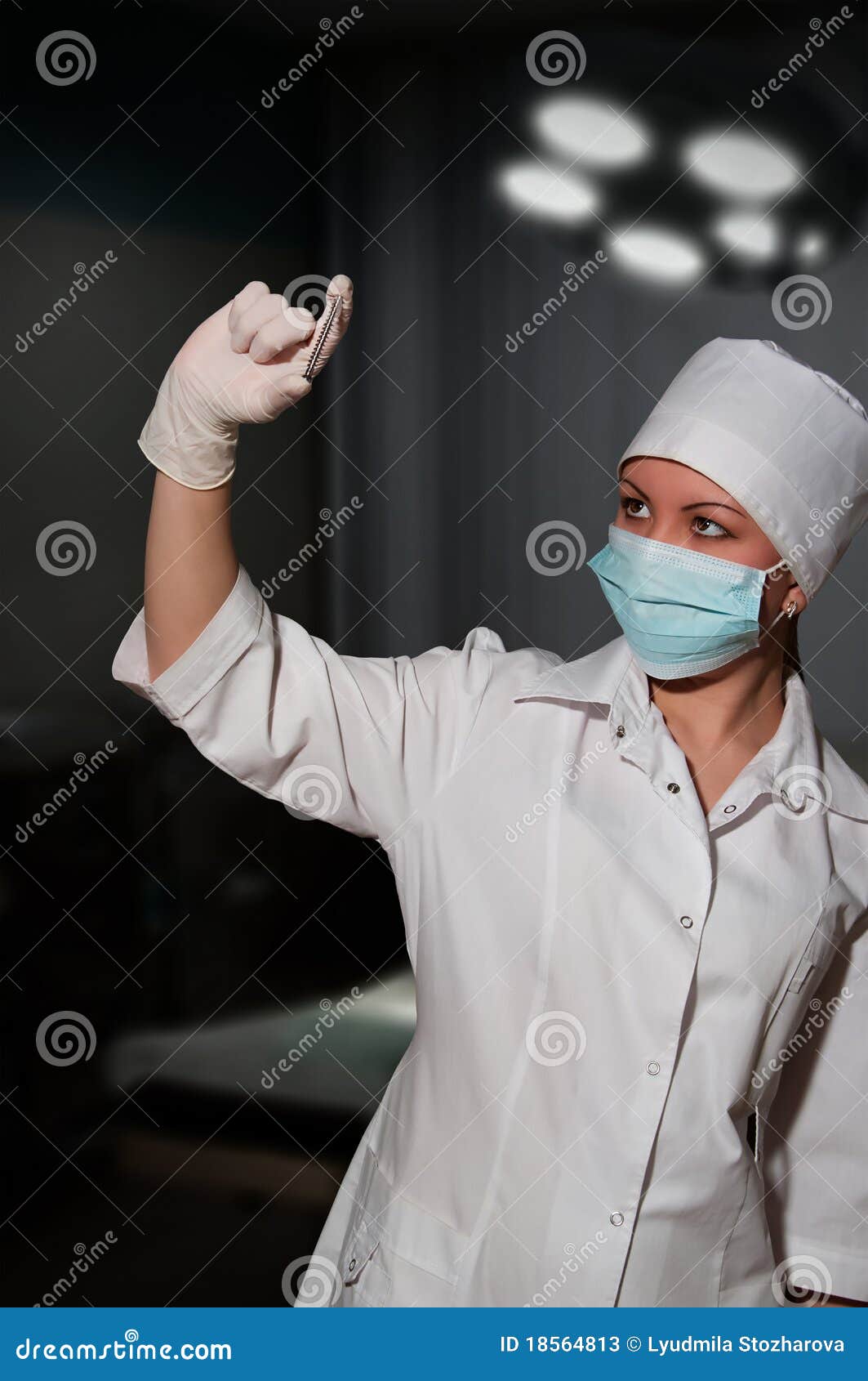 Surgeon Holding Nail for Osteosynthesis Stock Image Image of