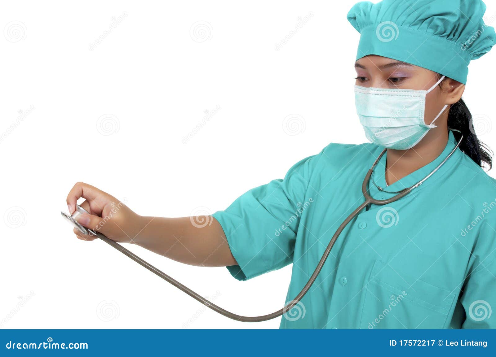 Surgeon Wearing Scrub stock image. Image of examine, confident 17572217