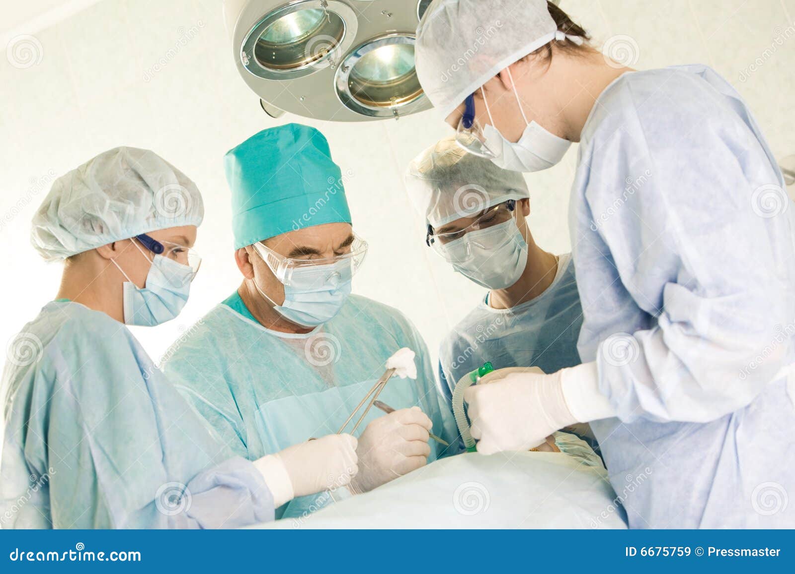 Surgeons at work stock image. Image of blue, confident 6675759