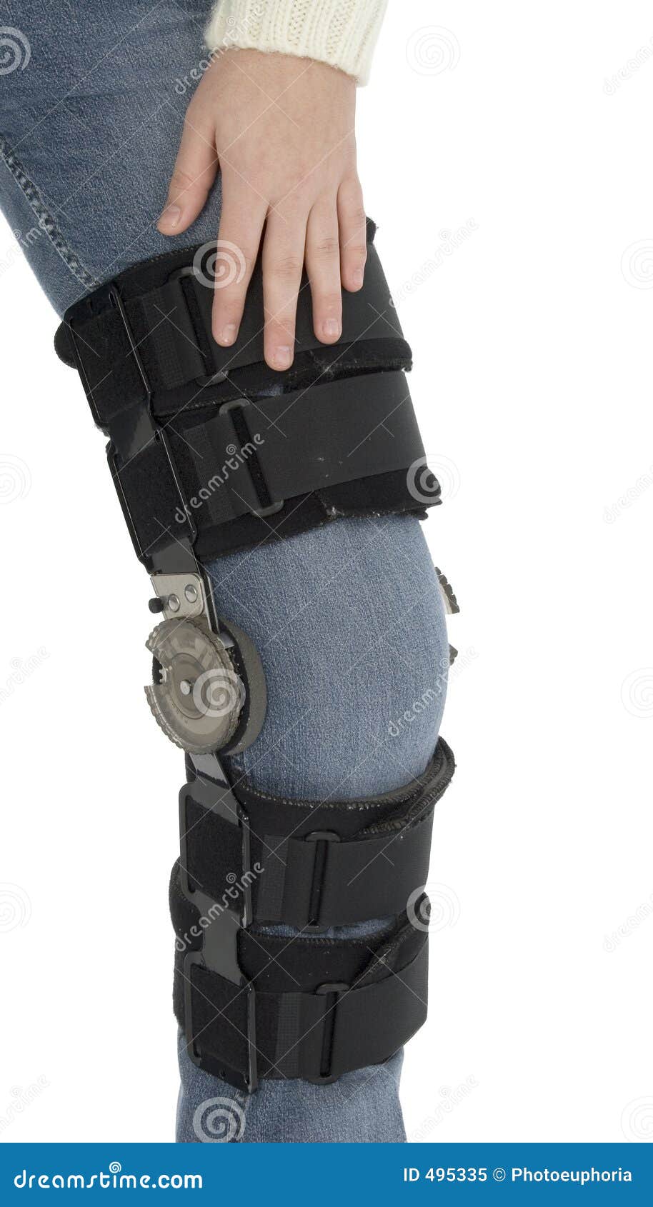 After Surgery Knee Brace Royalty Free Stock Photo Image 495335