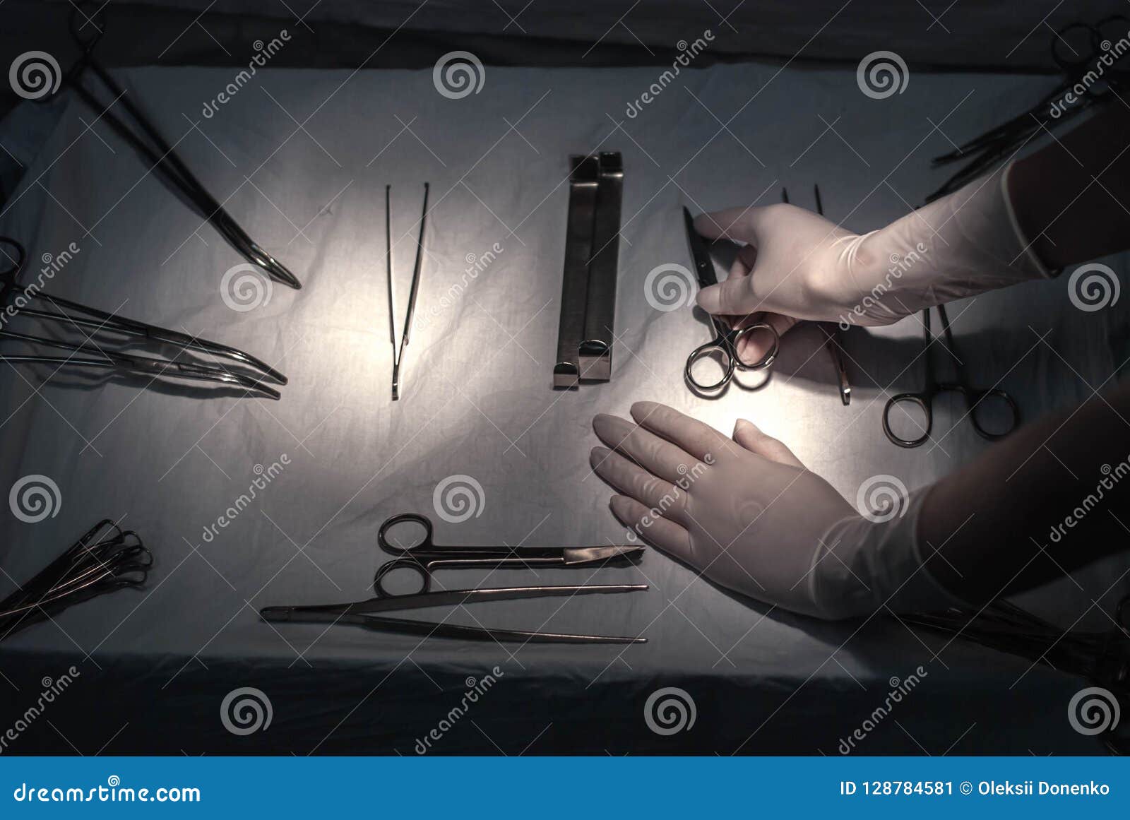 Nurse Lays Out Surgical Instrument in Operating Room Editorial Photo ...