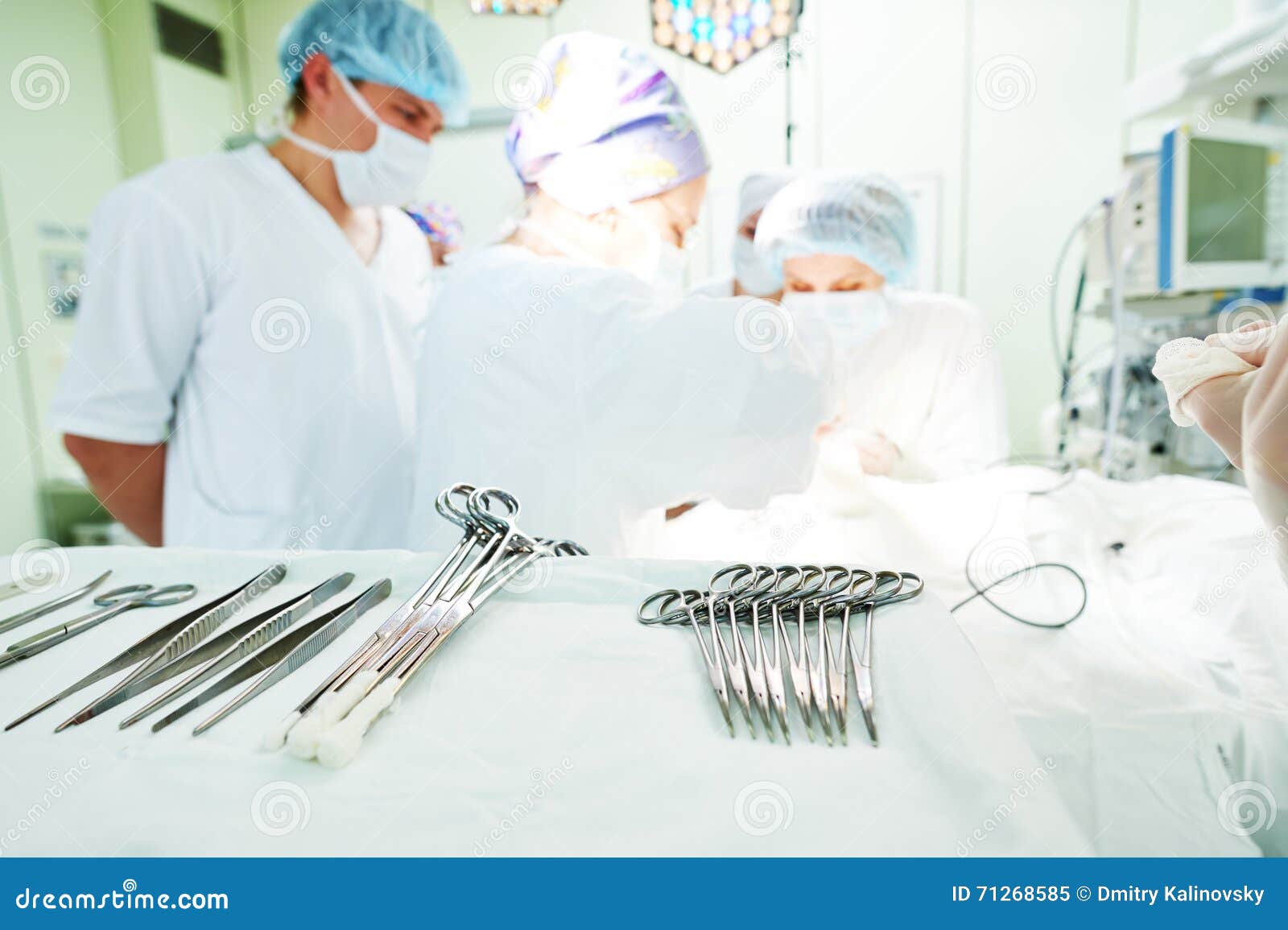 surgery and surgical tools at surgion operation in hospital