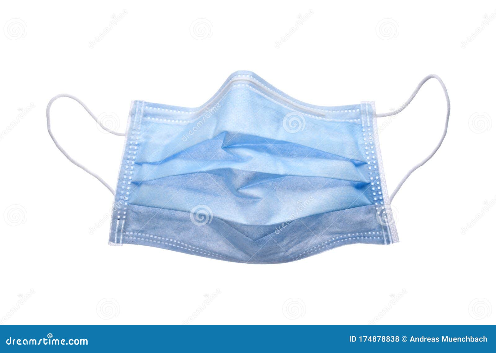 surgical mask mouth protection mouthpiece  on white background