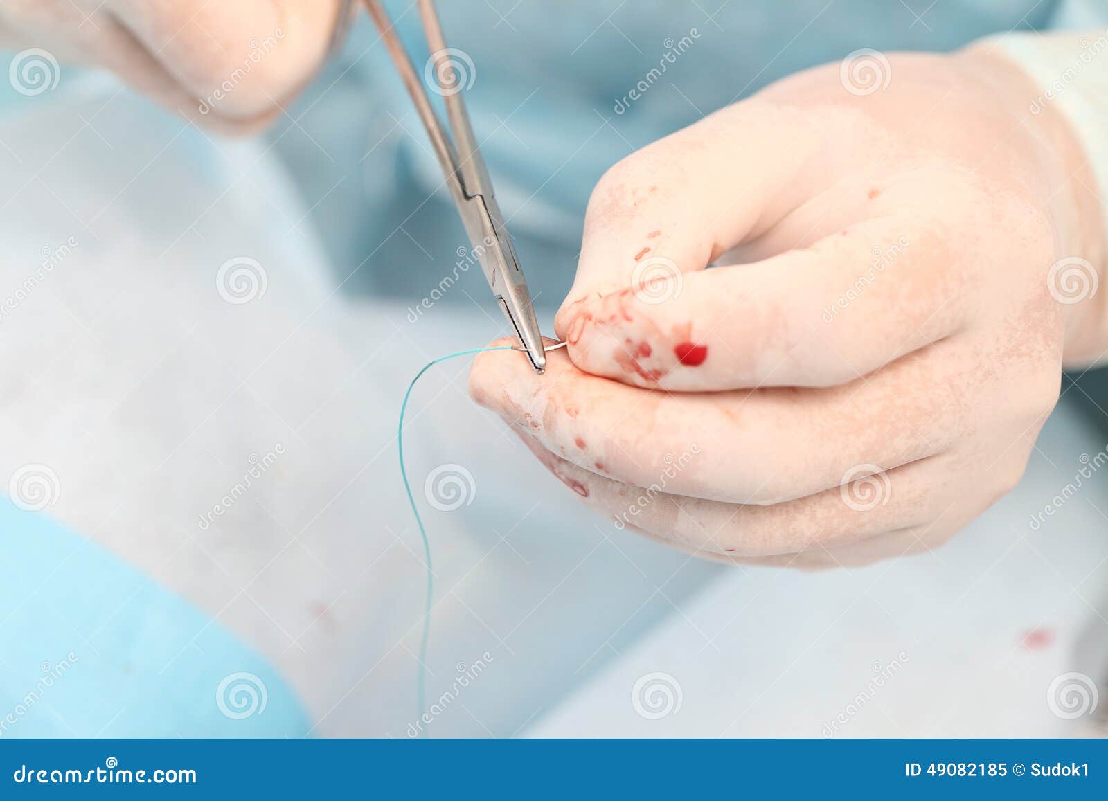 Surgical Needle and the Needle Holder Stock Image Image of holder