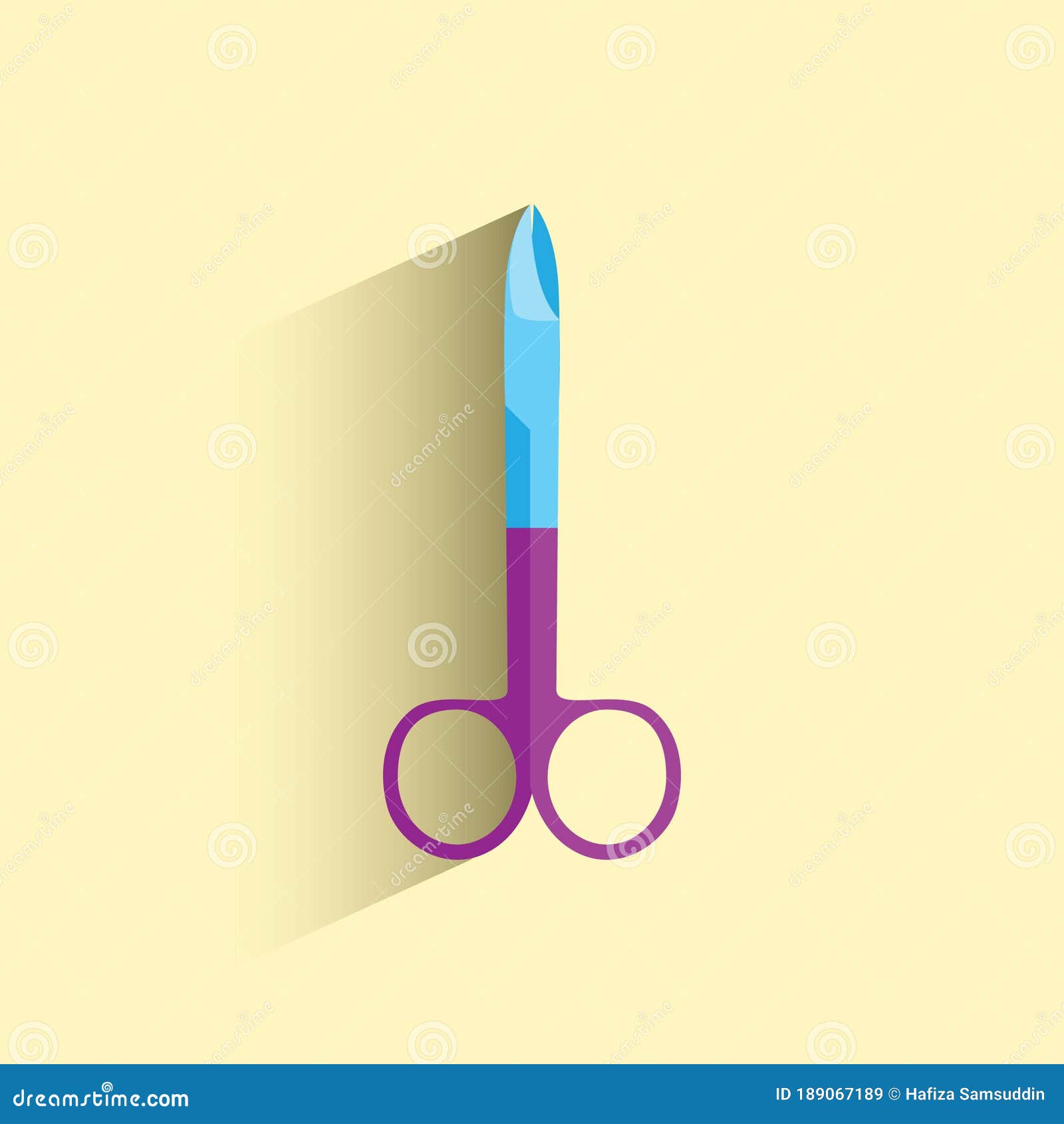 Surgical Scissors. Vector Illustration Decorative Design Stock Vector