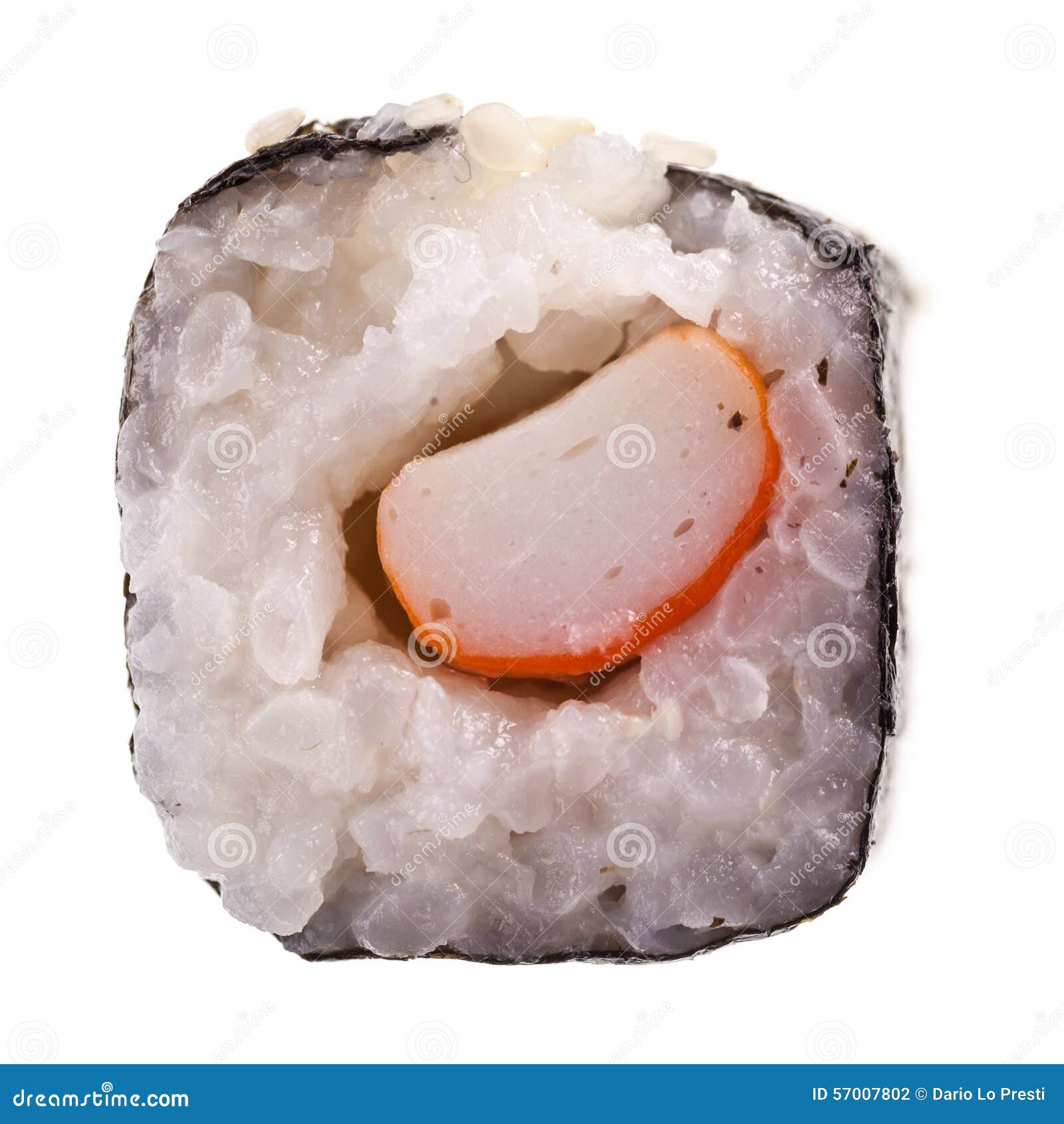 Surimi maki sushi top stock photo. of appetizer - 57007802