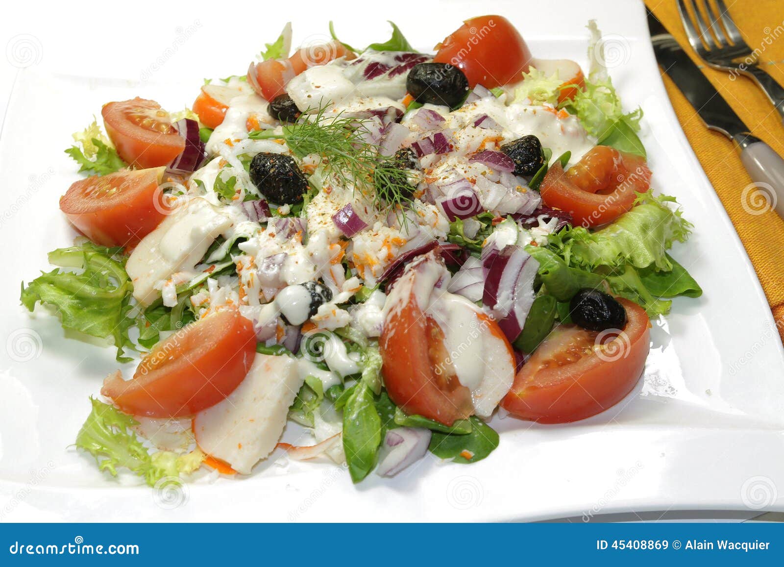 Surimi salad stock image. Image of preparation, appetizer 45408869