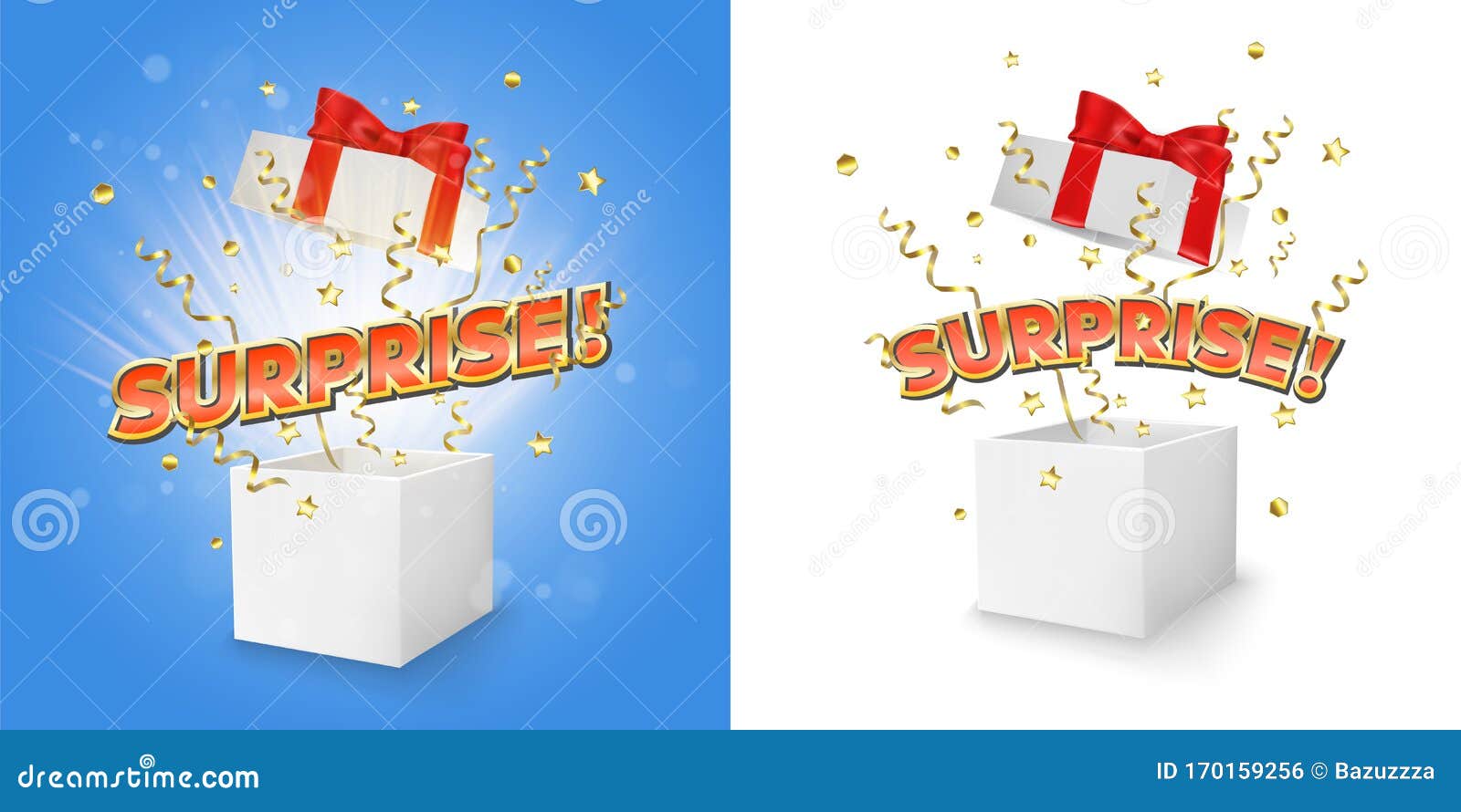 Surprise Gift Box Vector Concept For Banner, Poster Stock