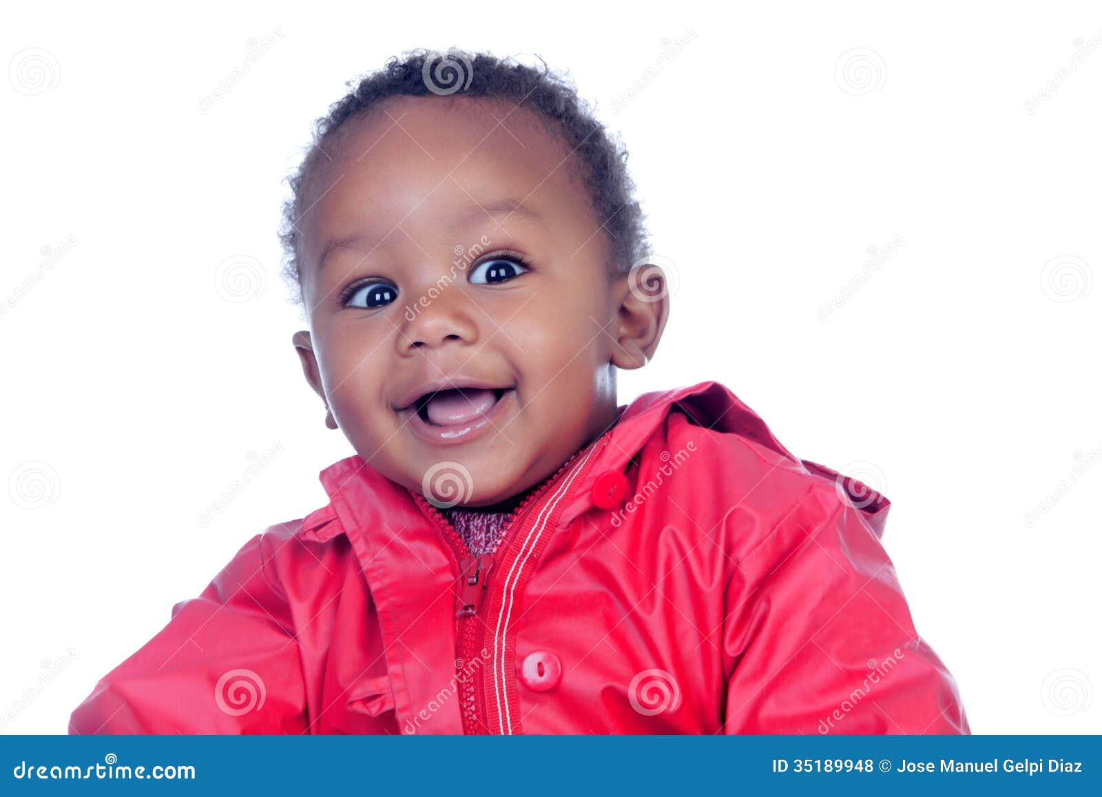 surprised black baby