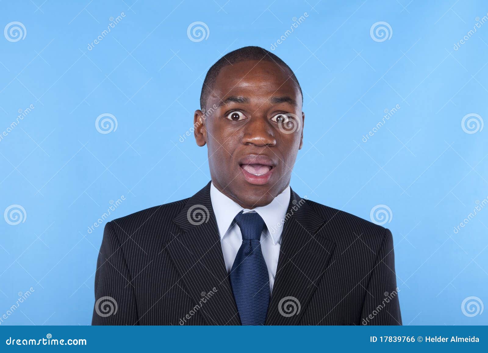 Surprised African Businessman Stock Photo - Image of manager, adults ...